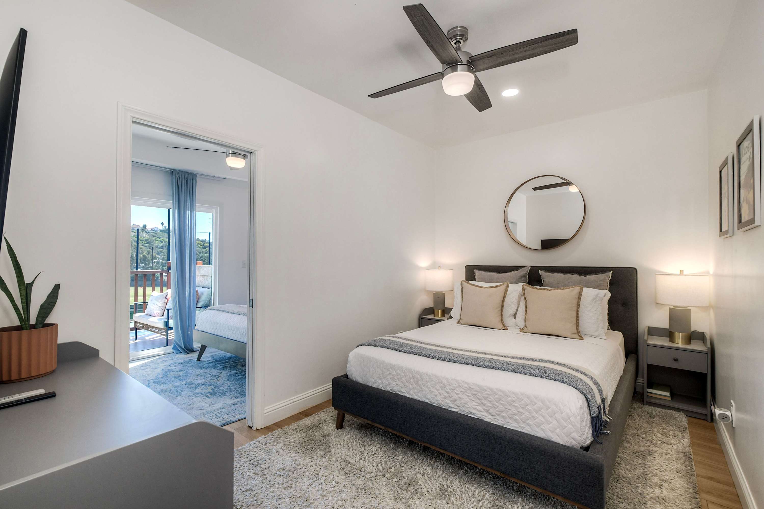 Unwind in the comfortable queen bedroom with a Smart TV