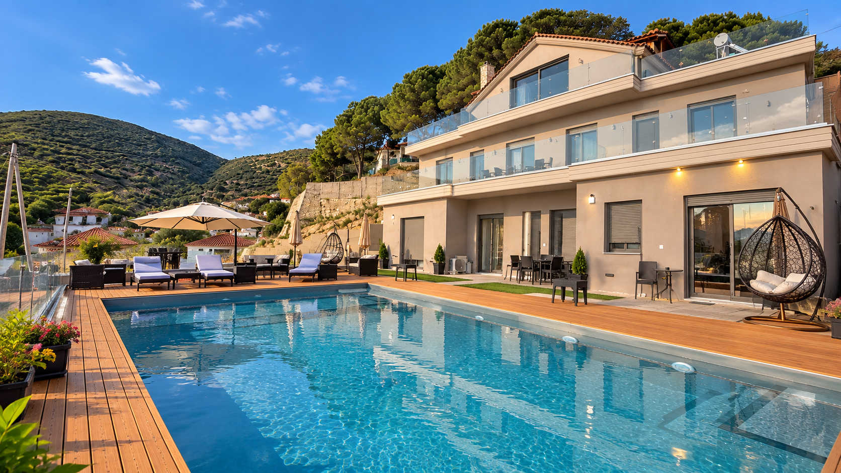 Panorama Apartments | Shared Pool in Nea Figaleia