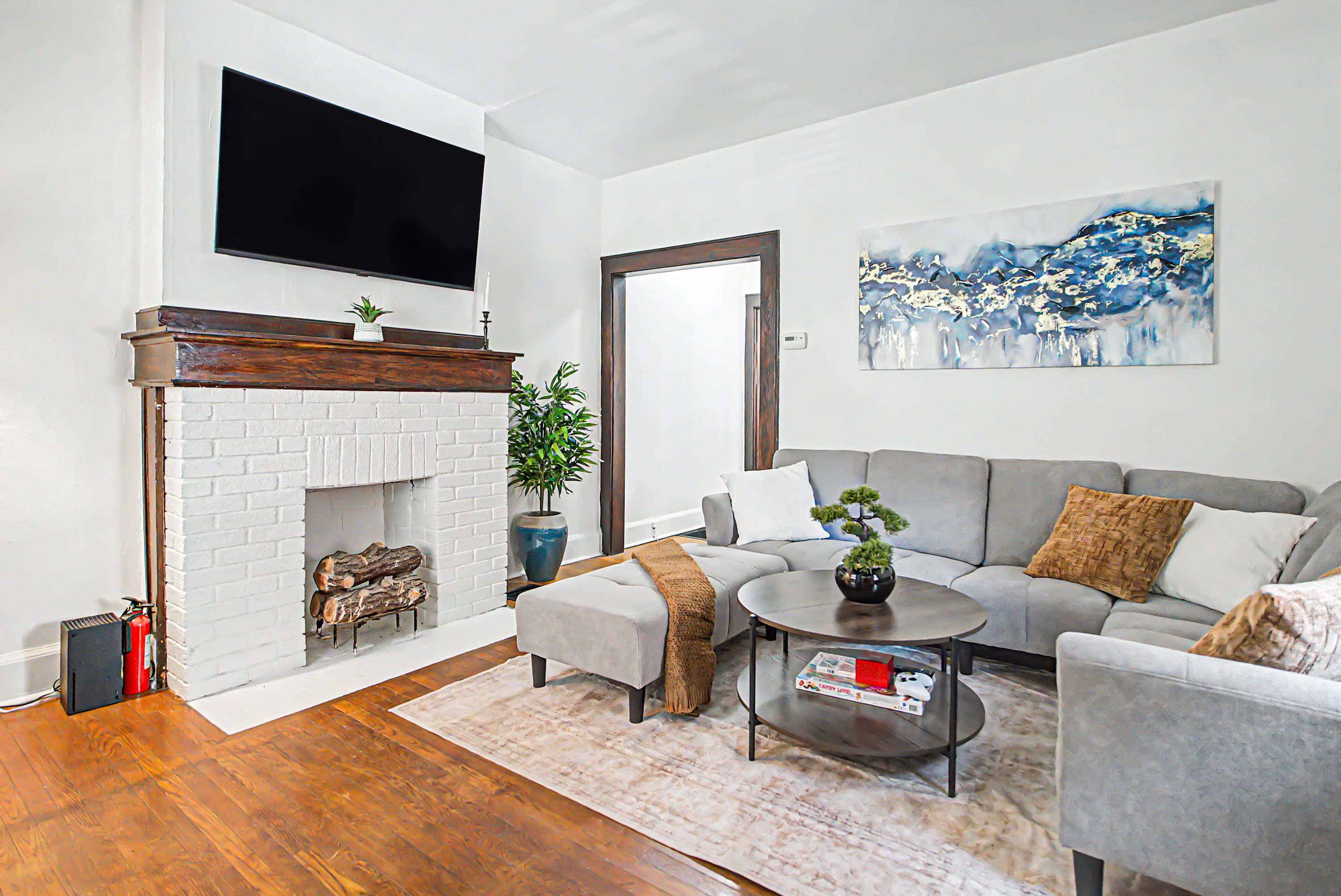Curl up in the inviting living room & stream your favorites on the smart TV​