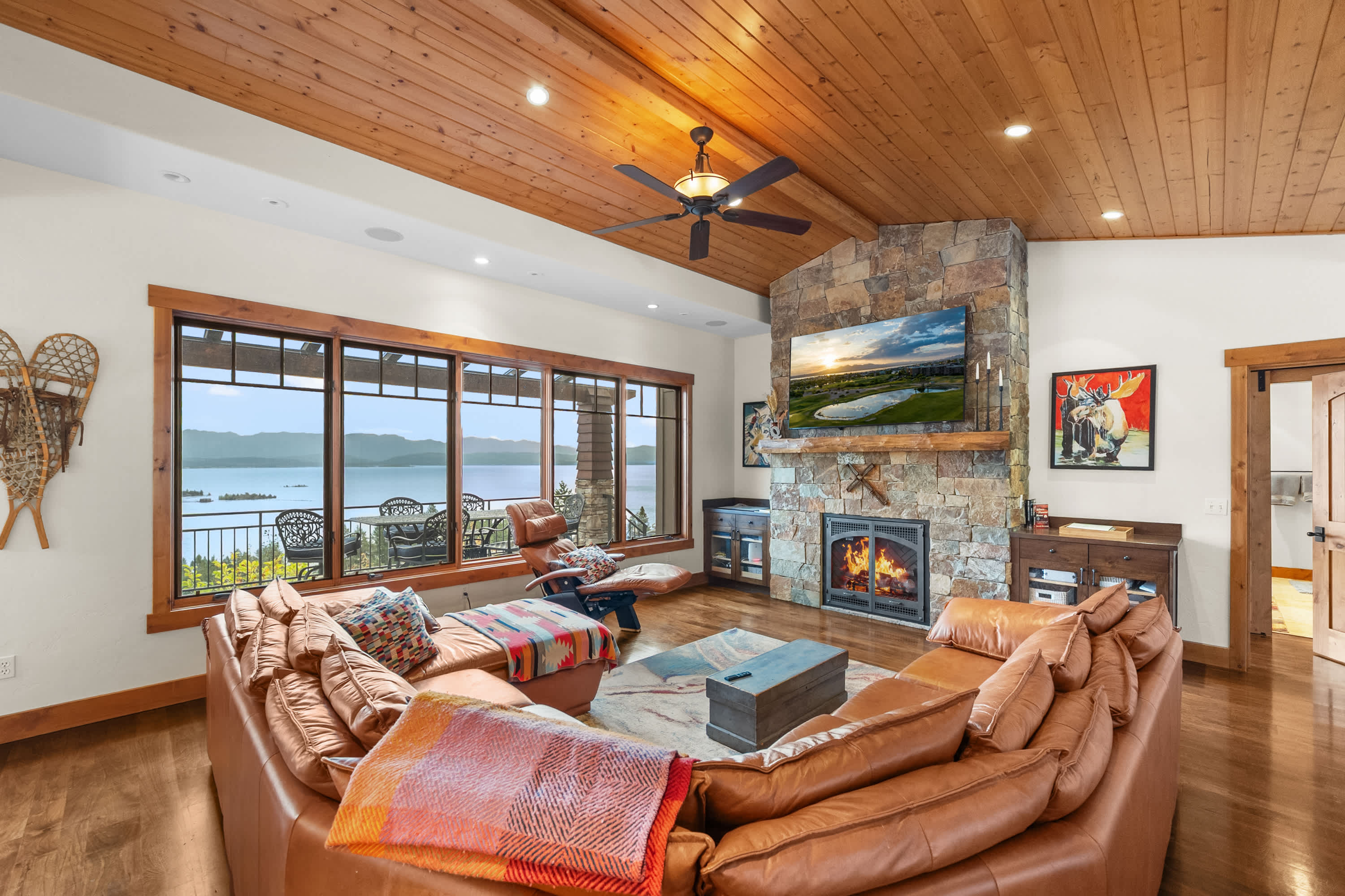 Unwind in the inviting living room & stream your favorites on the smart TV​