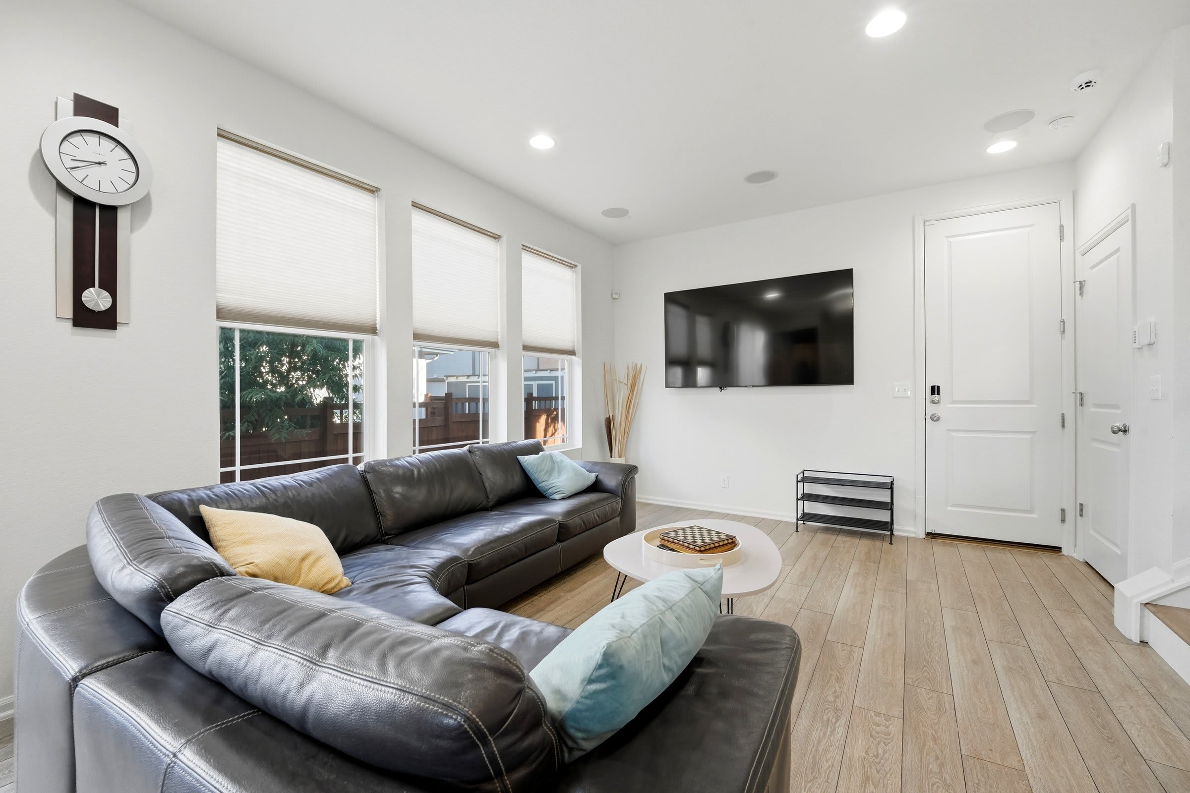 Comfortable sectional and smart TV in the living room