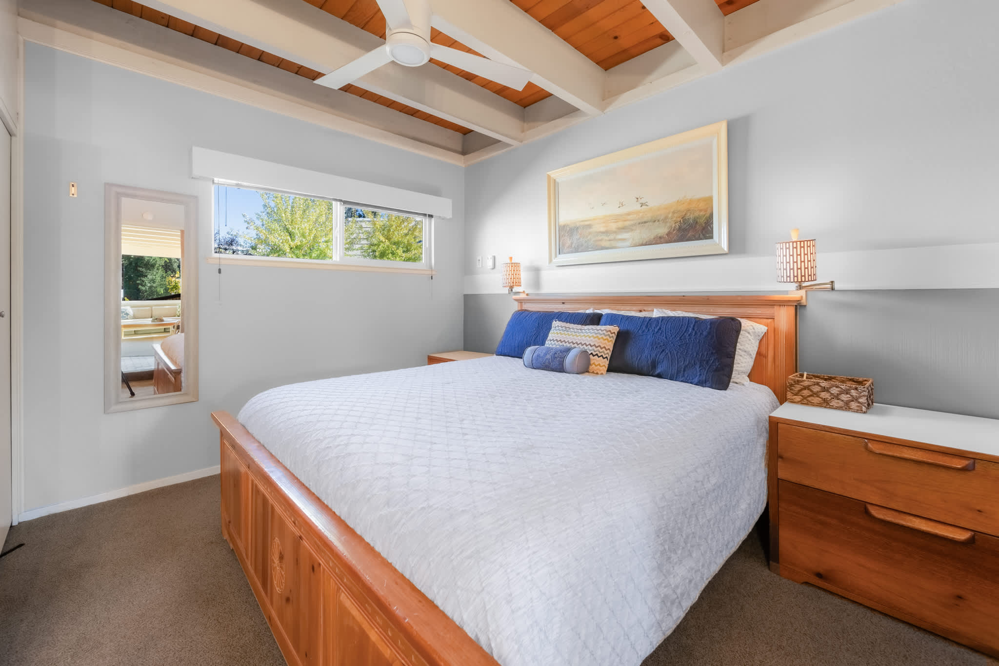 Enjoy a restful stay in the king bedroom with an ensuite full bathroom