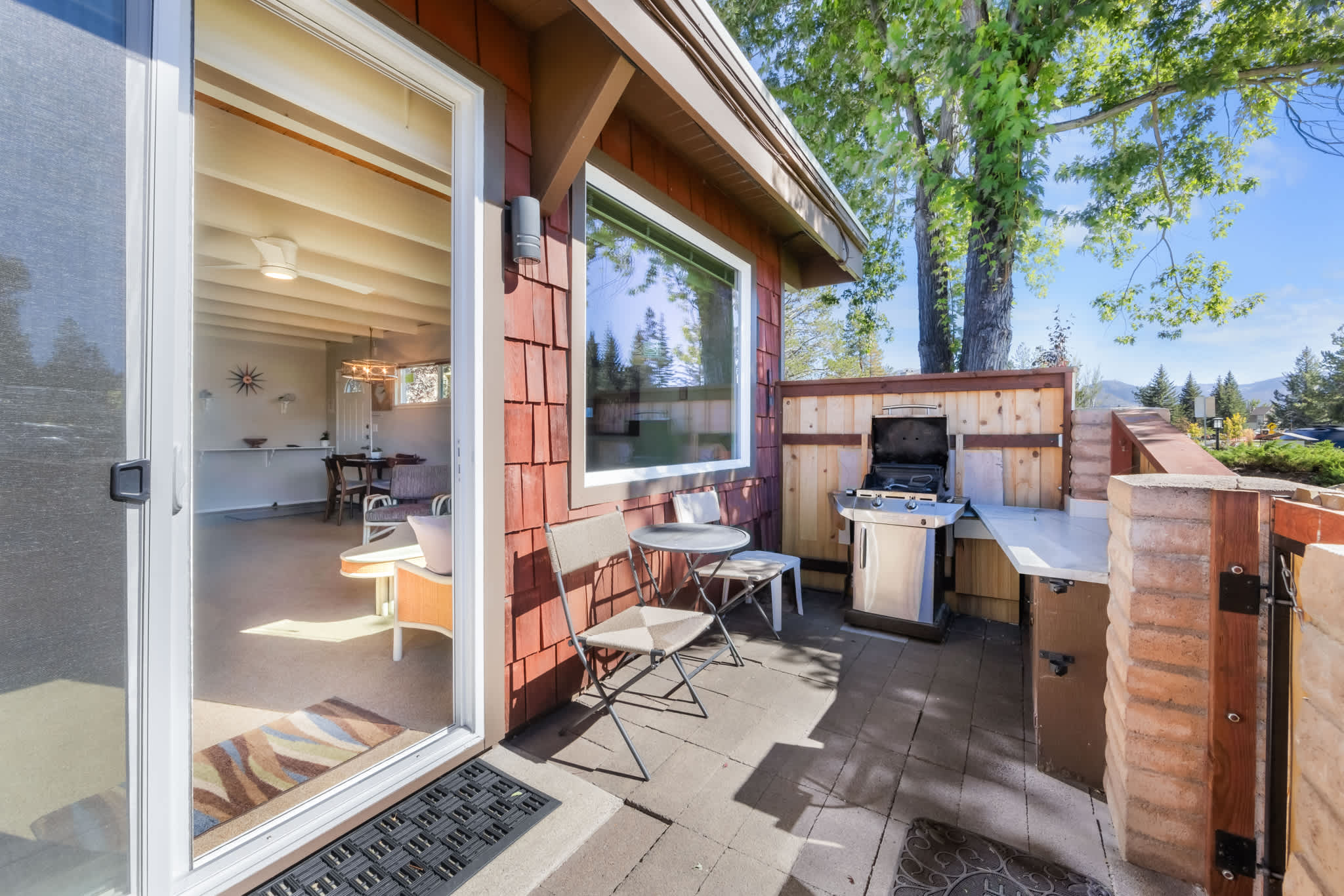 Enjoy laid-back outdoor living with a patio and BBQ grill