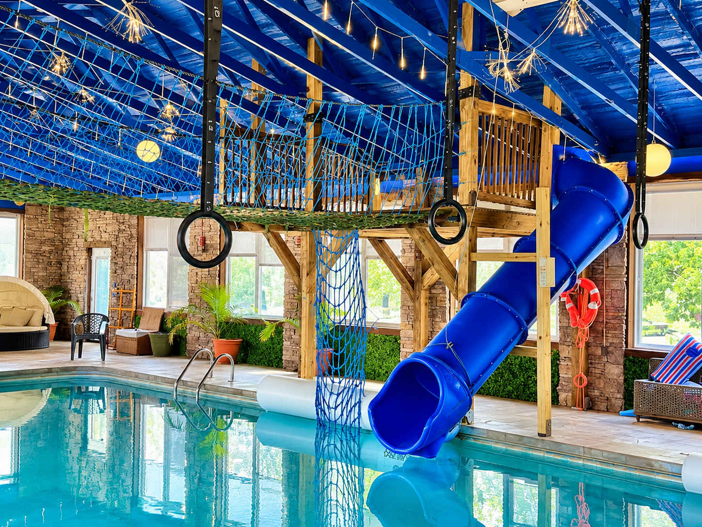 Tri-state Corner Cabin with a fire pit, hot tub, & indoor pool!