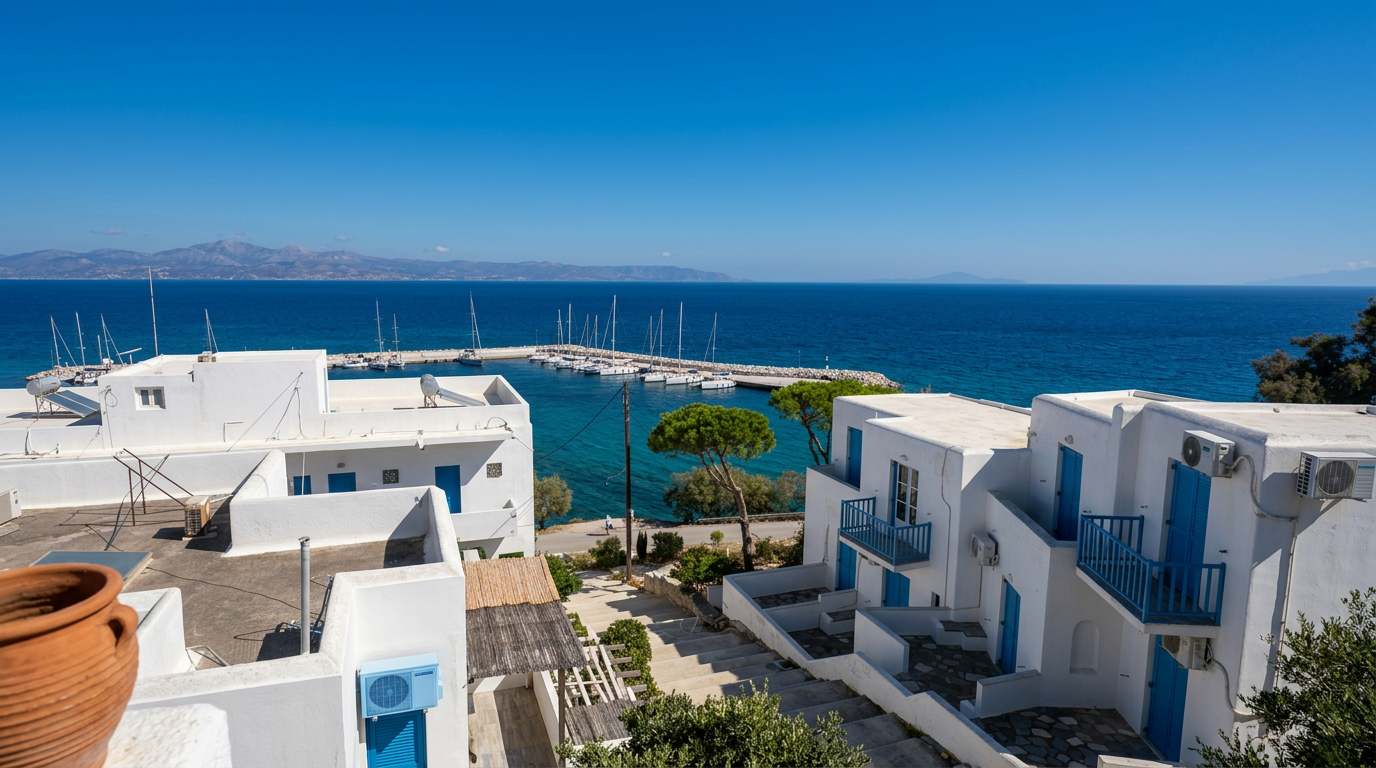 Cycladic 2 Bd Sunny Sea View House in Piso Livadi — Piso Livadi, South Aegean — vacation rental