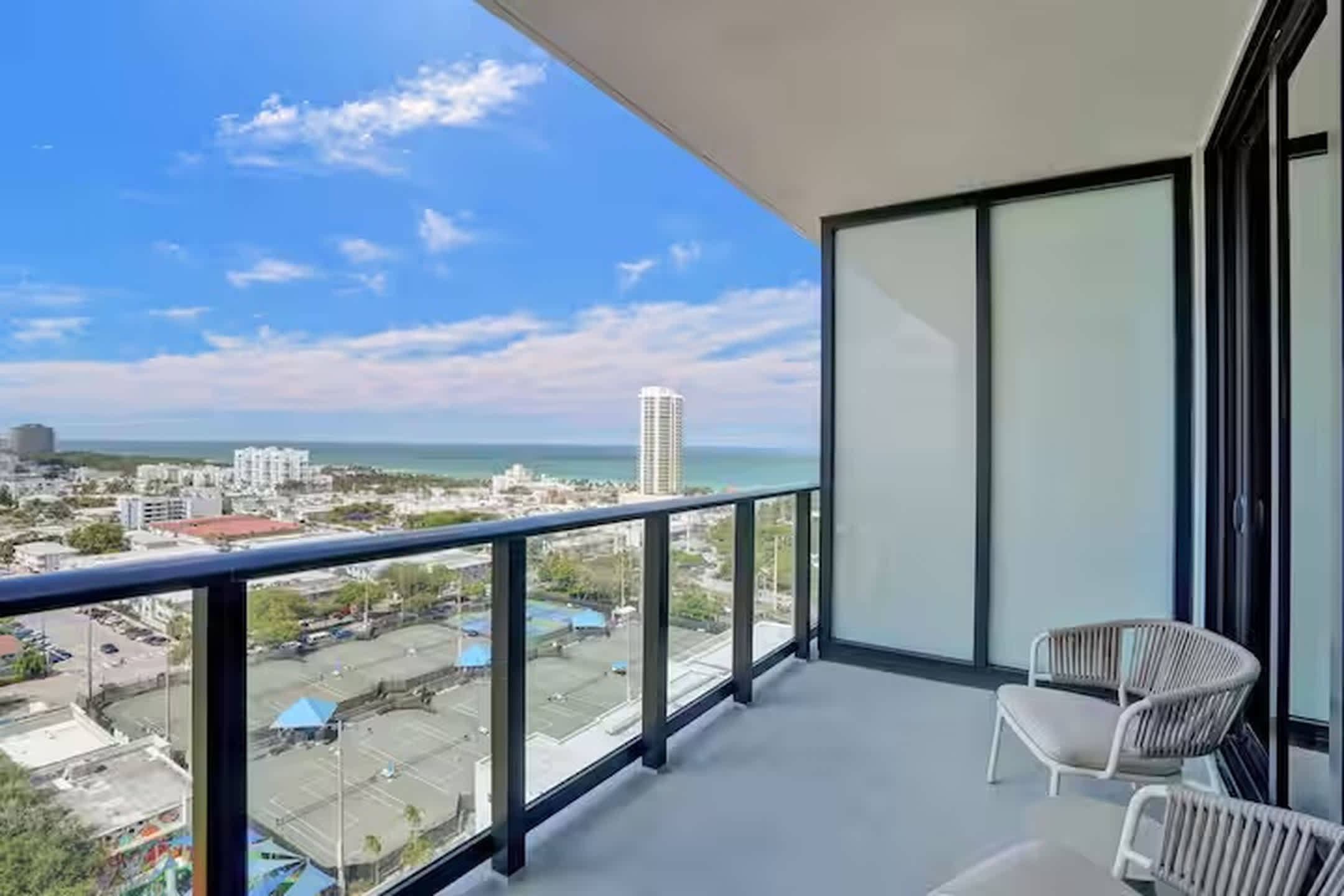 Start your morning with beautiful Miami and ocean views from the balcony