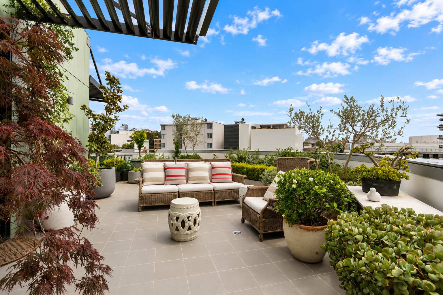 Luxury City Escape with Private Terrace Oasis