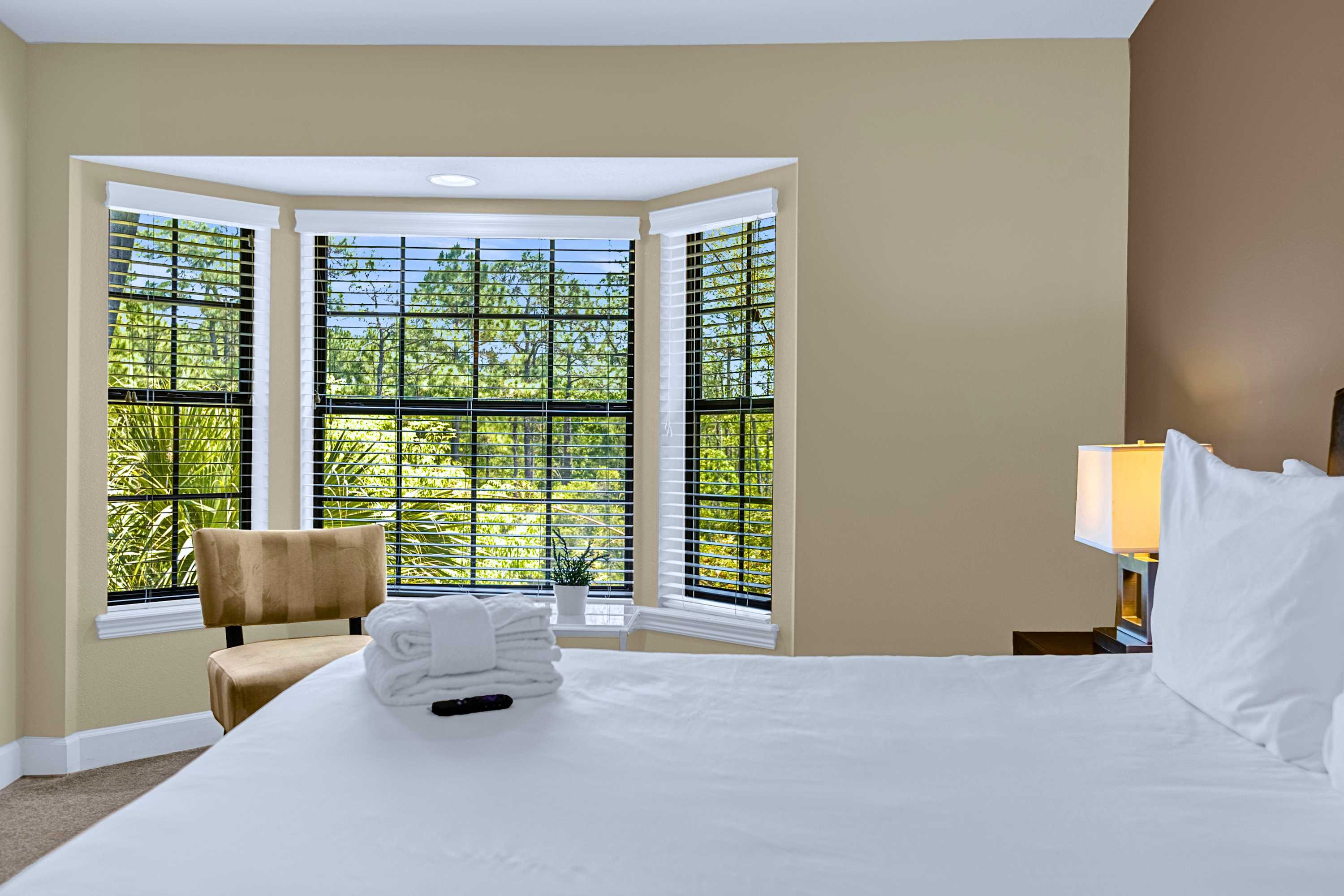 A quiet seating corner beside sunlit windows for peaceful reading