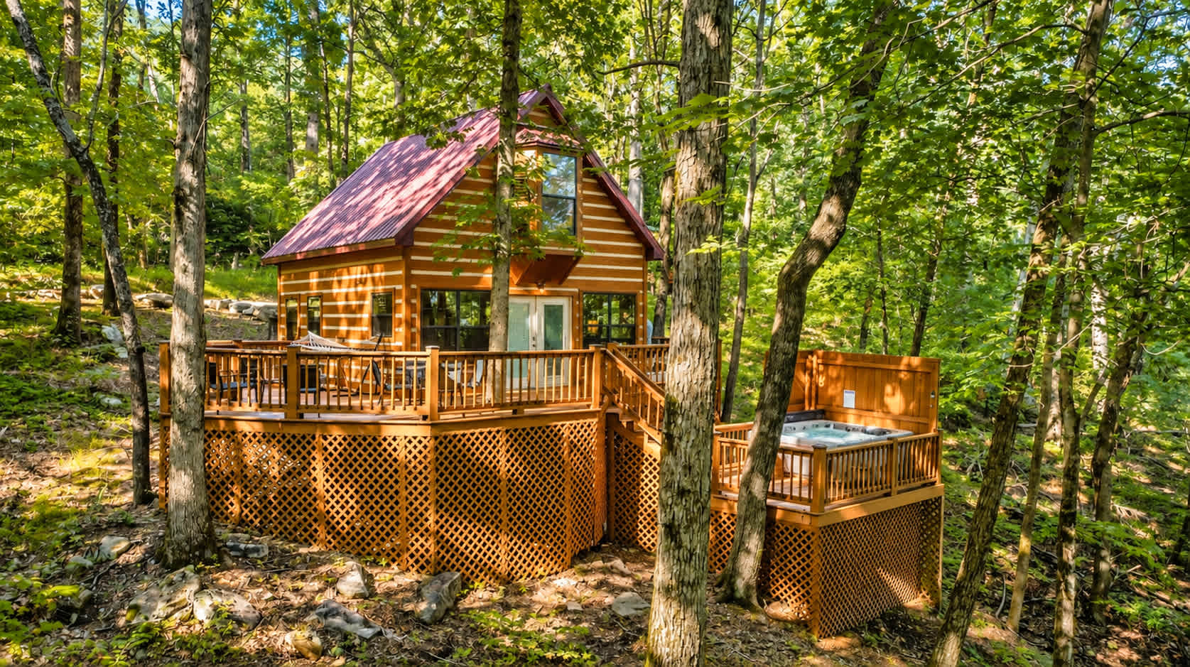 Your retreat nestled in the woods on several private acres