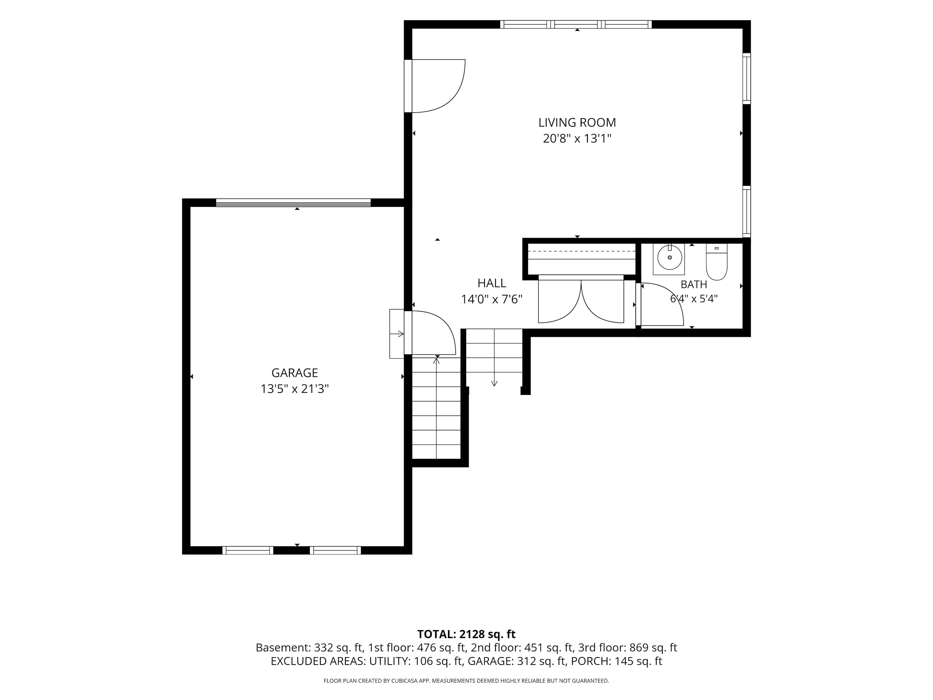 Sun Sand & Tea Times' main level layout.