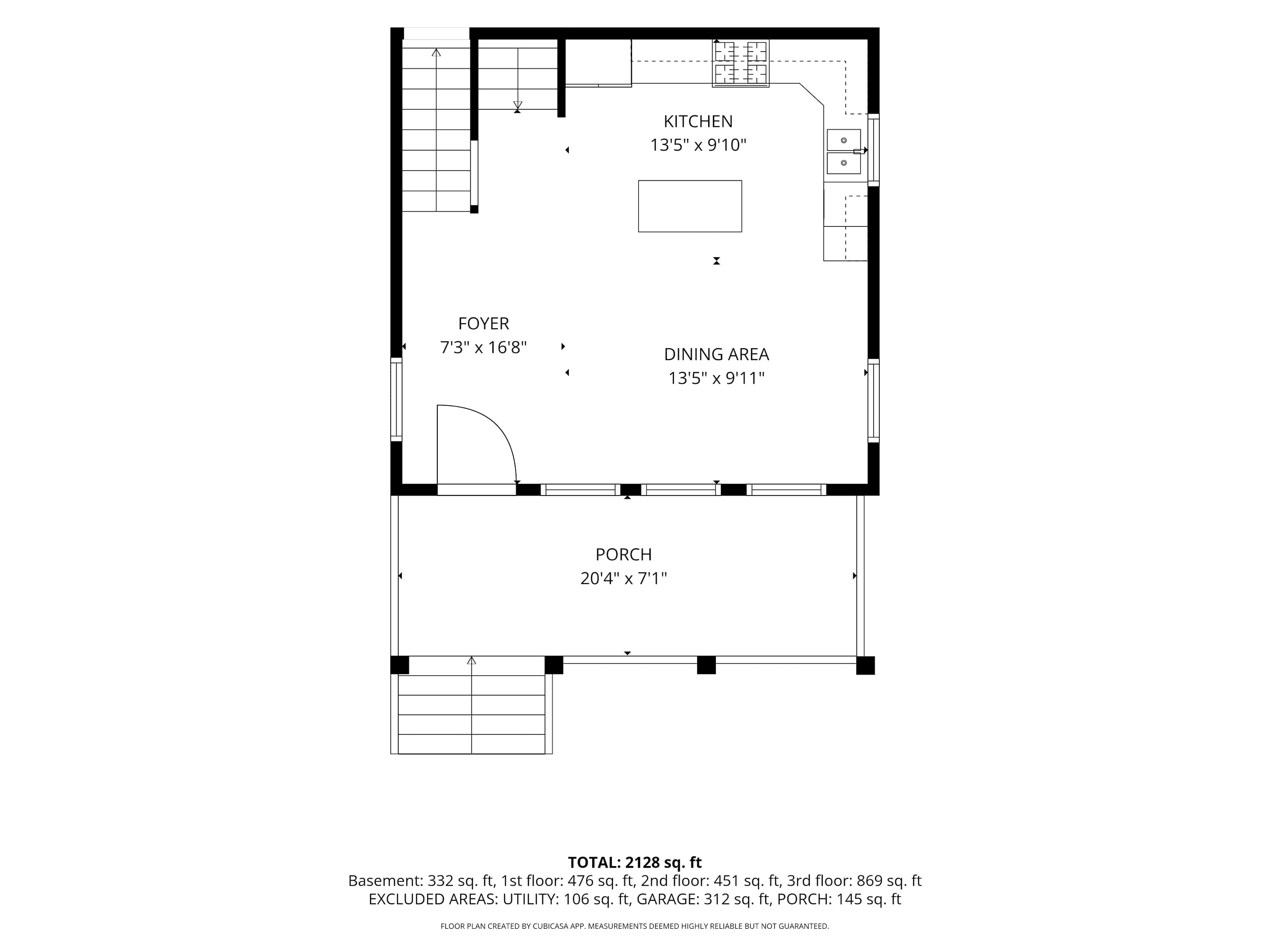 Sun Sand & Tea Times' upper level layout.