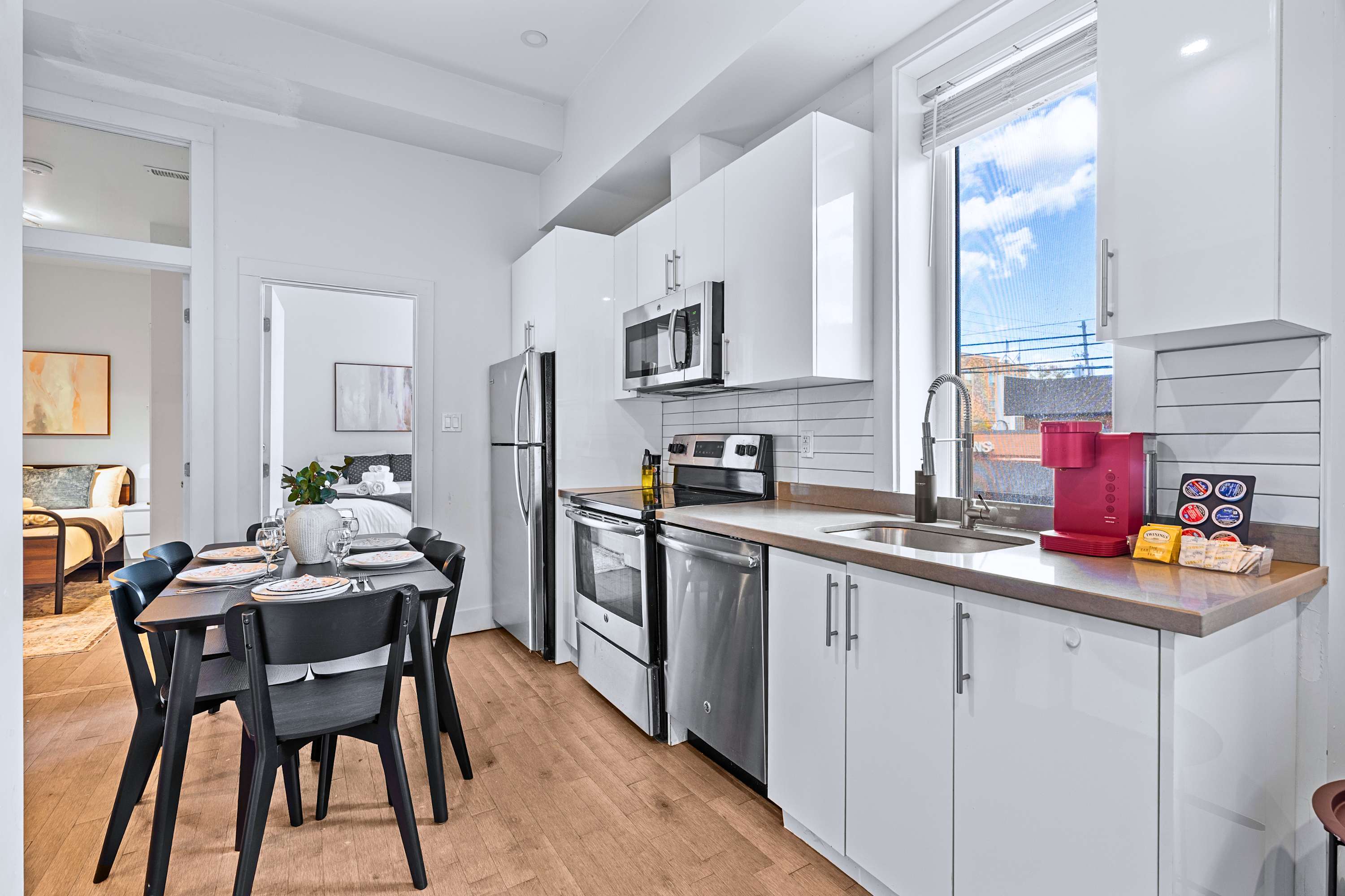 Ample kitchen storage and generous counter space for easy meal prep