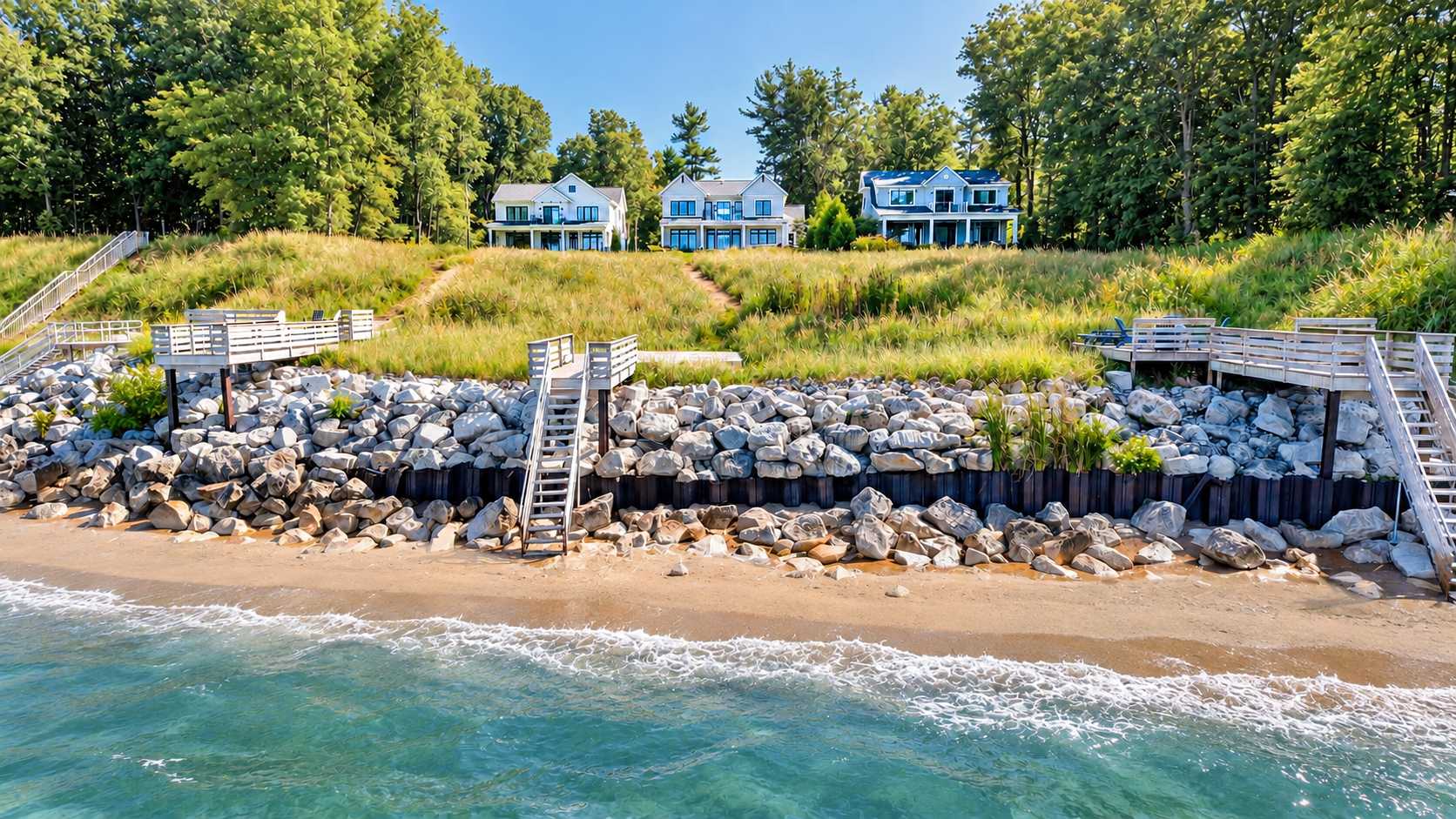 Just steps to your private Lake Michigan beach access