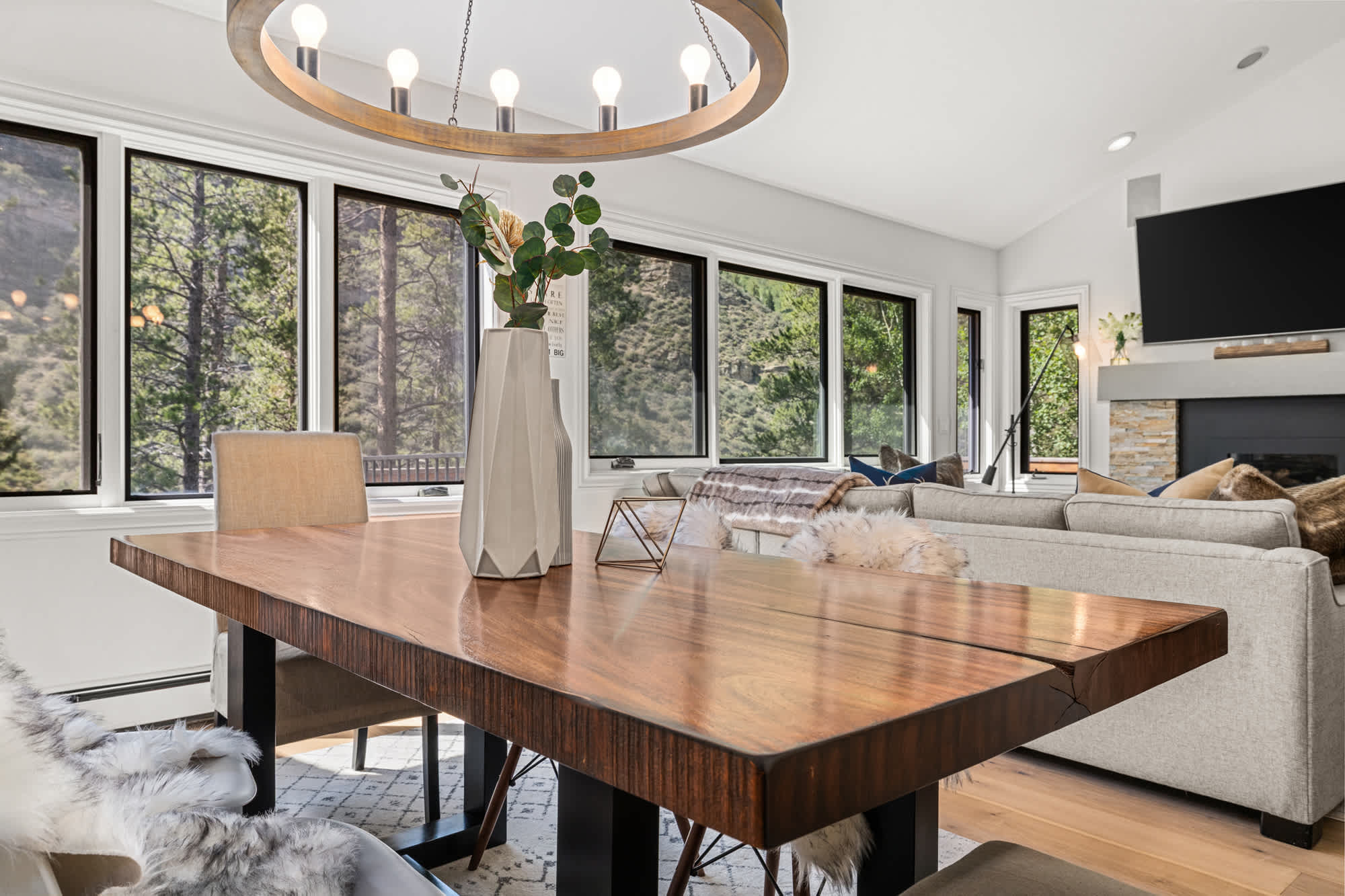 Make mealtime memories together at the dining table, seating 7​