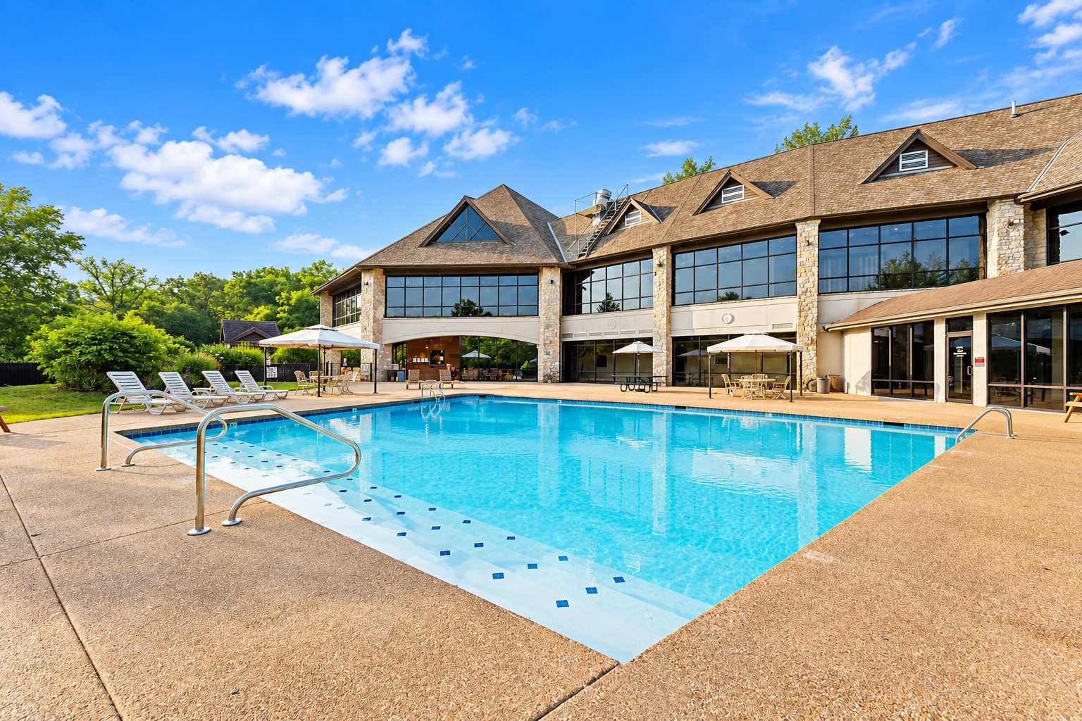 Pool #1 is at the clubhouse along with tennis courts, restaurant and more.
