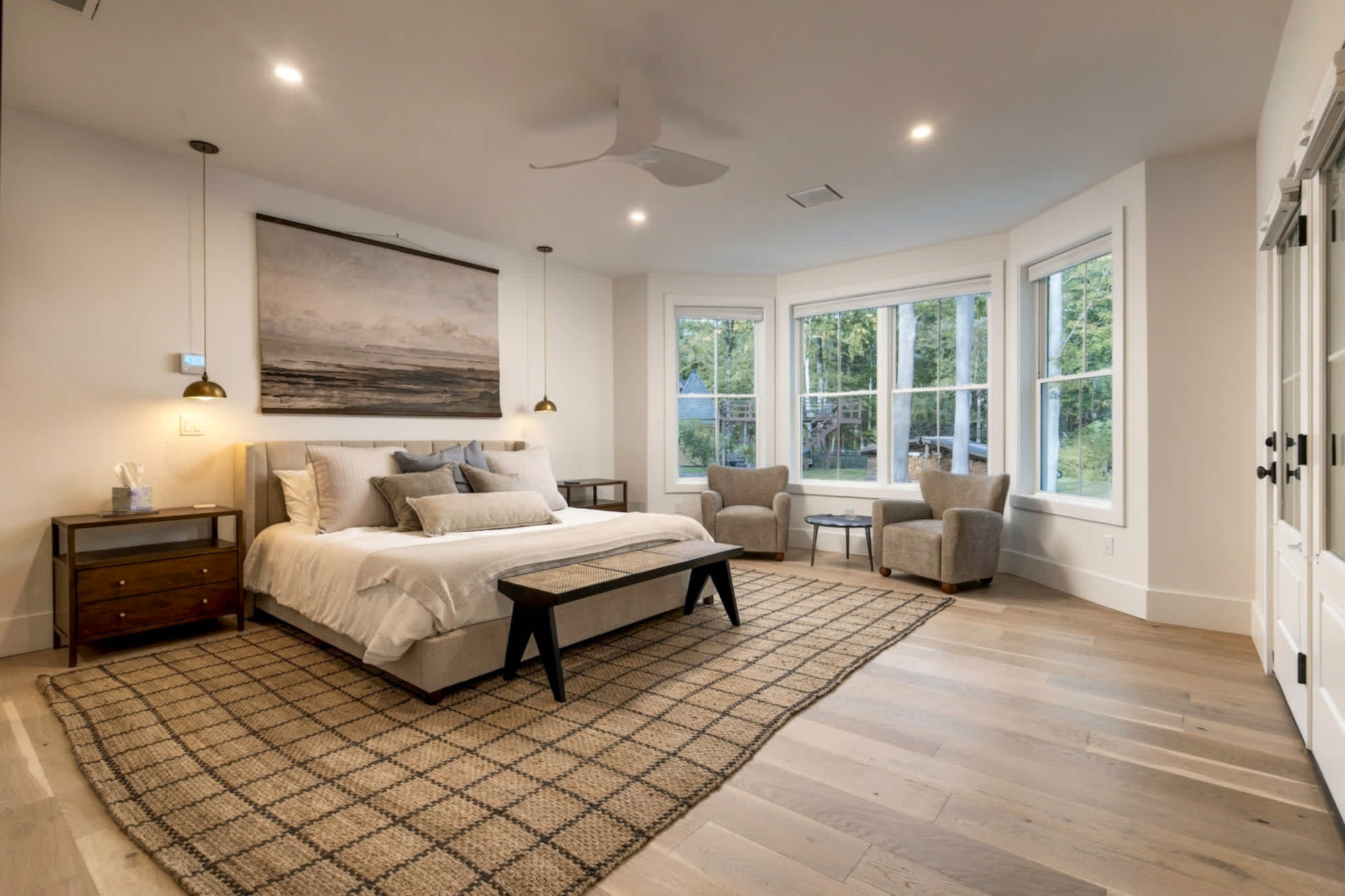 Enjoy a restful retreat with a king bed, private full bathroom, and easy patio access