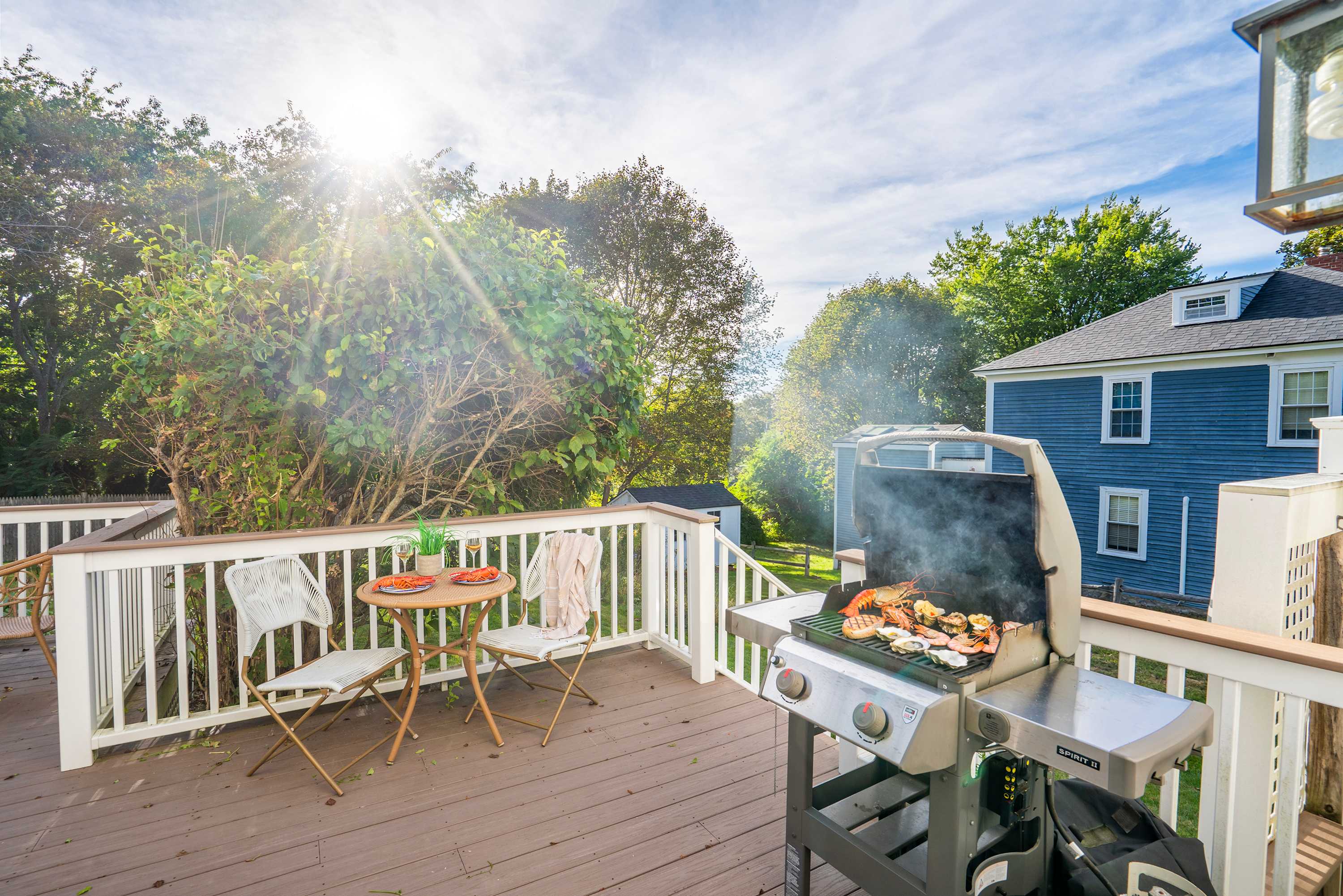 Fire up the BBQ and enjoy a relaxing cookout on the back deck