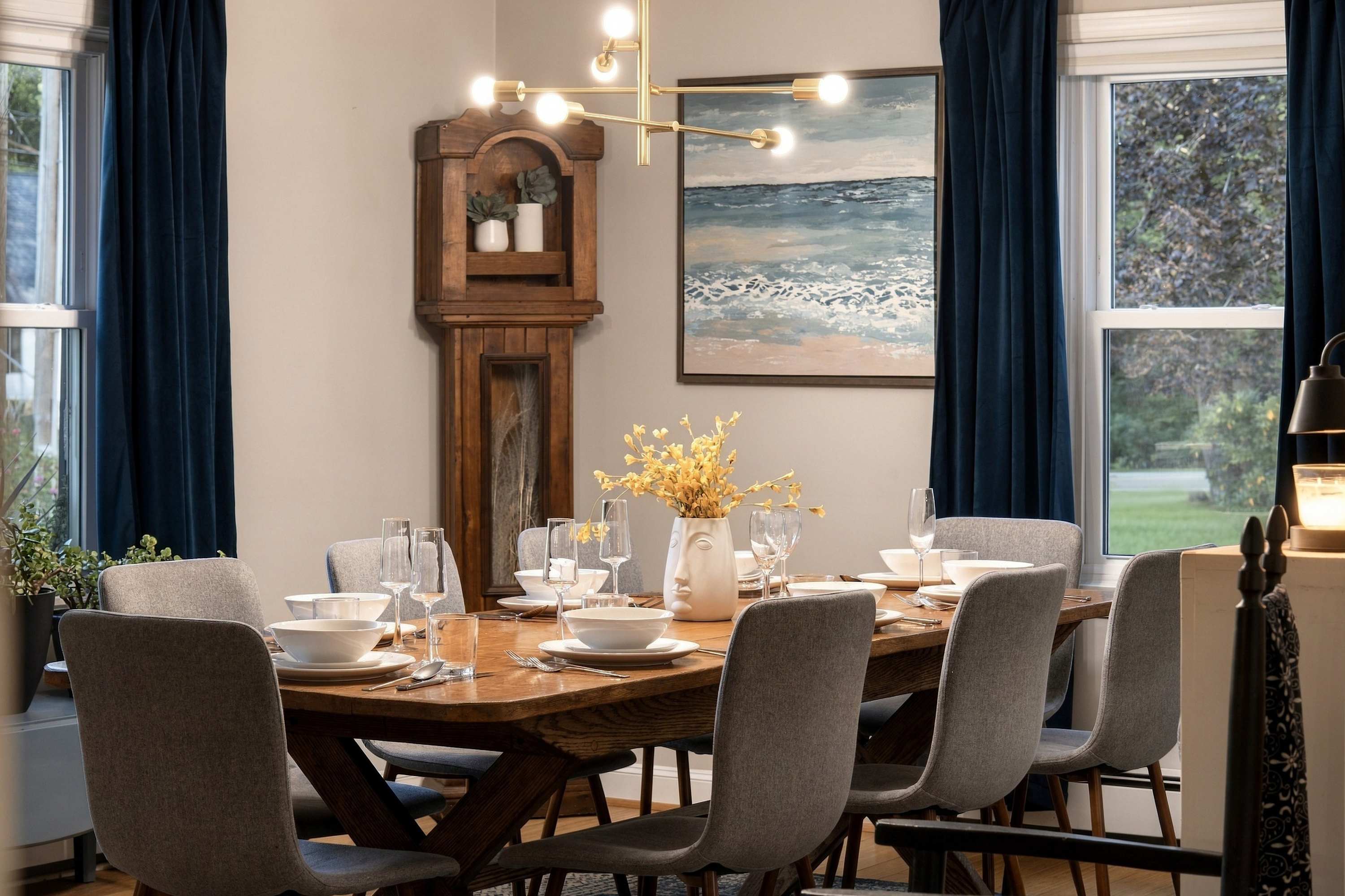 Make mealtime memories together at the dining table, seating 8​