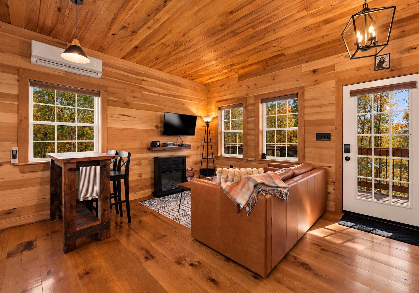 After a day exploring the river or mountains, settle in for a comfortable evening at home.