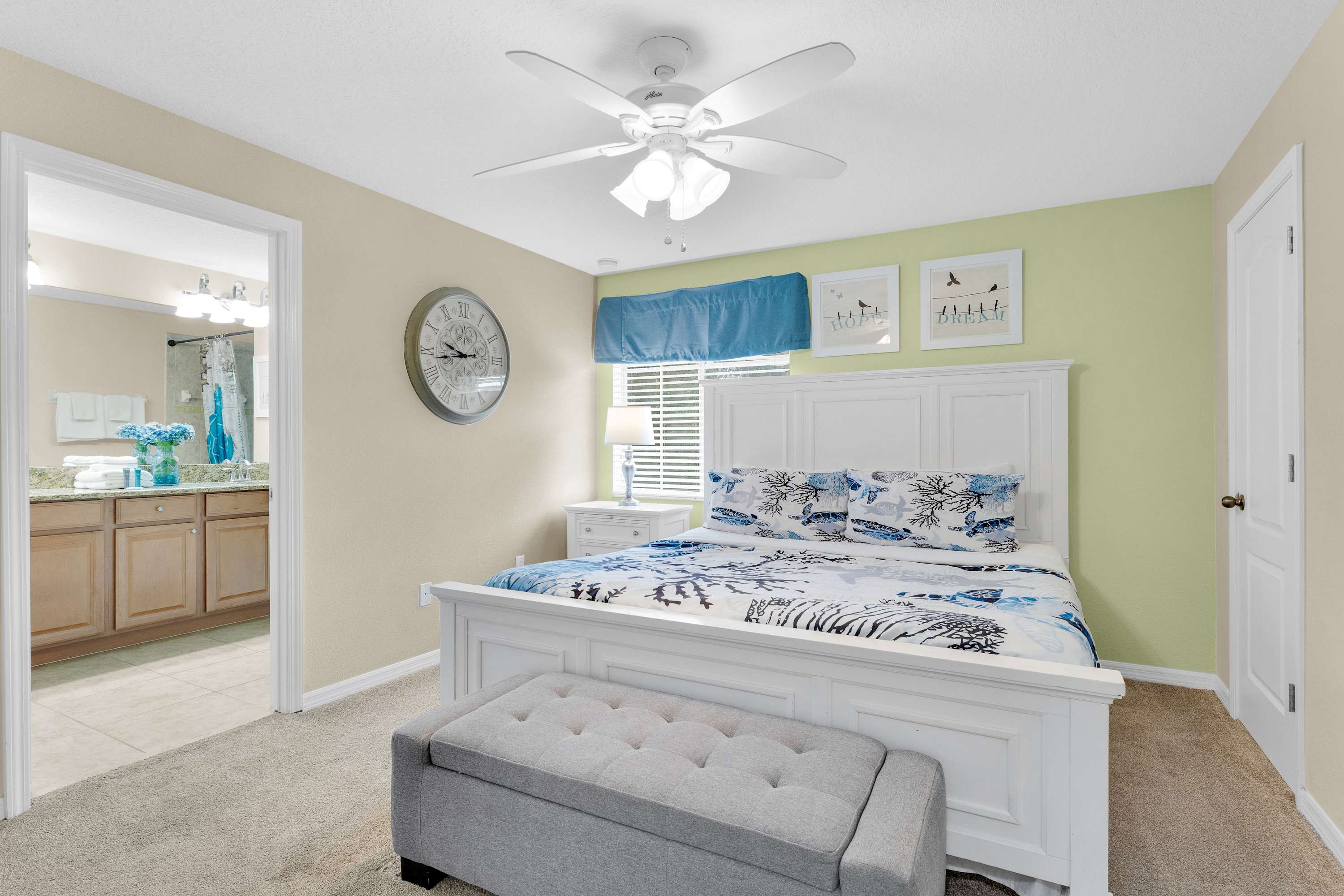 Settle into the king bedroom after a day of adventure, catch your favorite shows on cable TV, and refresh in your private full bathroom​