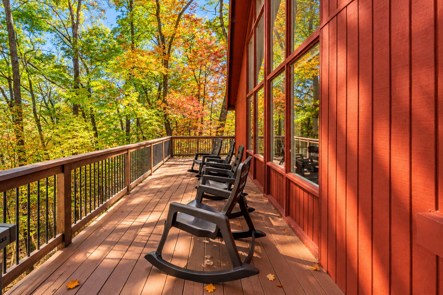 Expansive deck for grilling and taking in the views