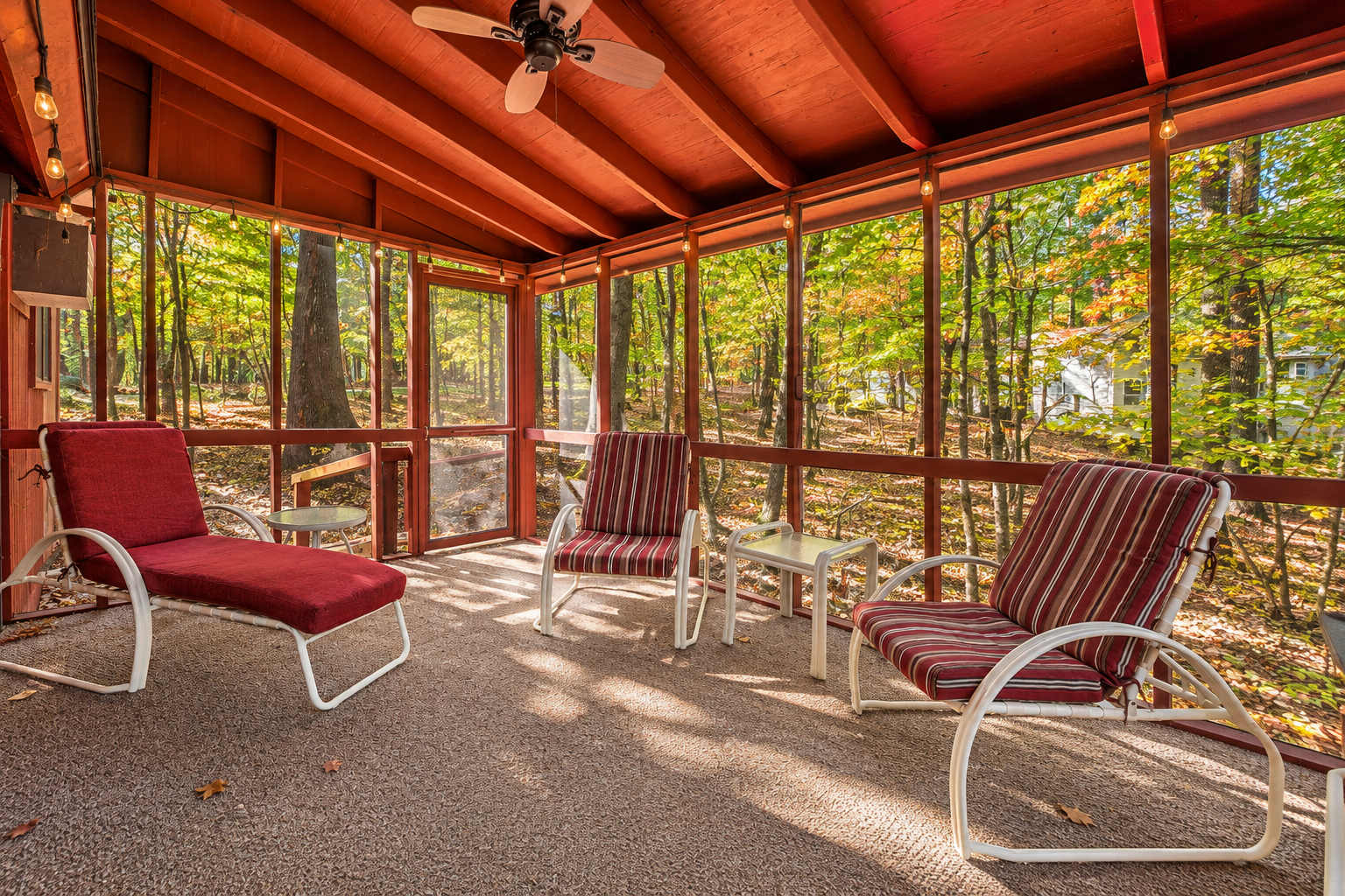 Screened in porch, perfect for spending time with little ones