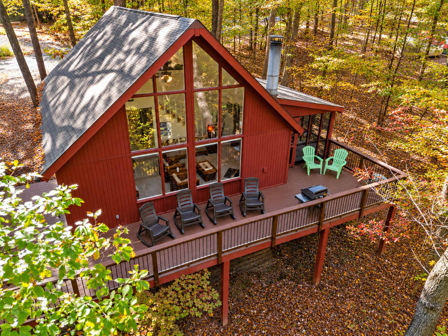 Expansive deck for grilling and taking in the views