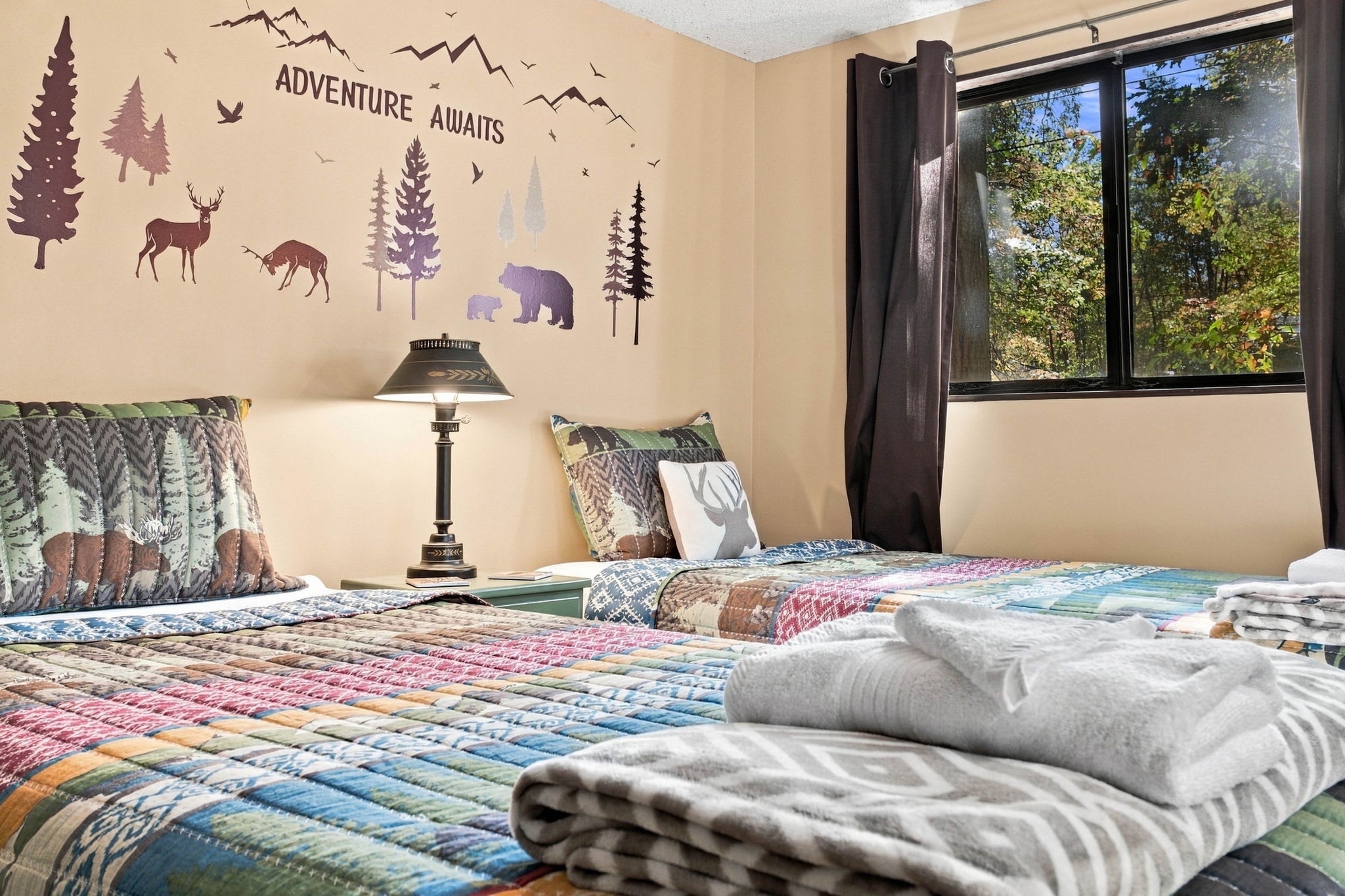 Bedroom 2 – Main Level: Two twin beds