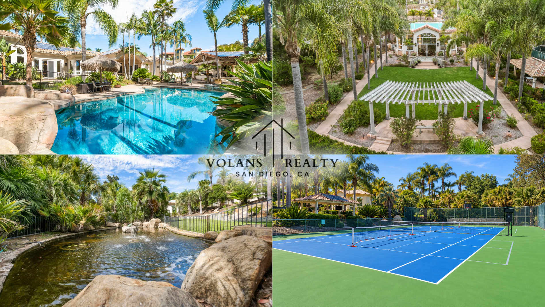 Palm Tree Paradise | Luxury Retreat w/ Pond, Pool, Tennis & Pickleball — Poway, CA — vacation rental