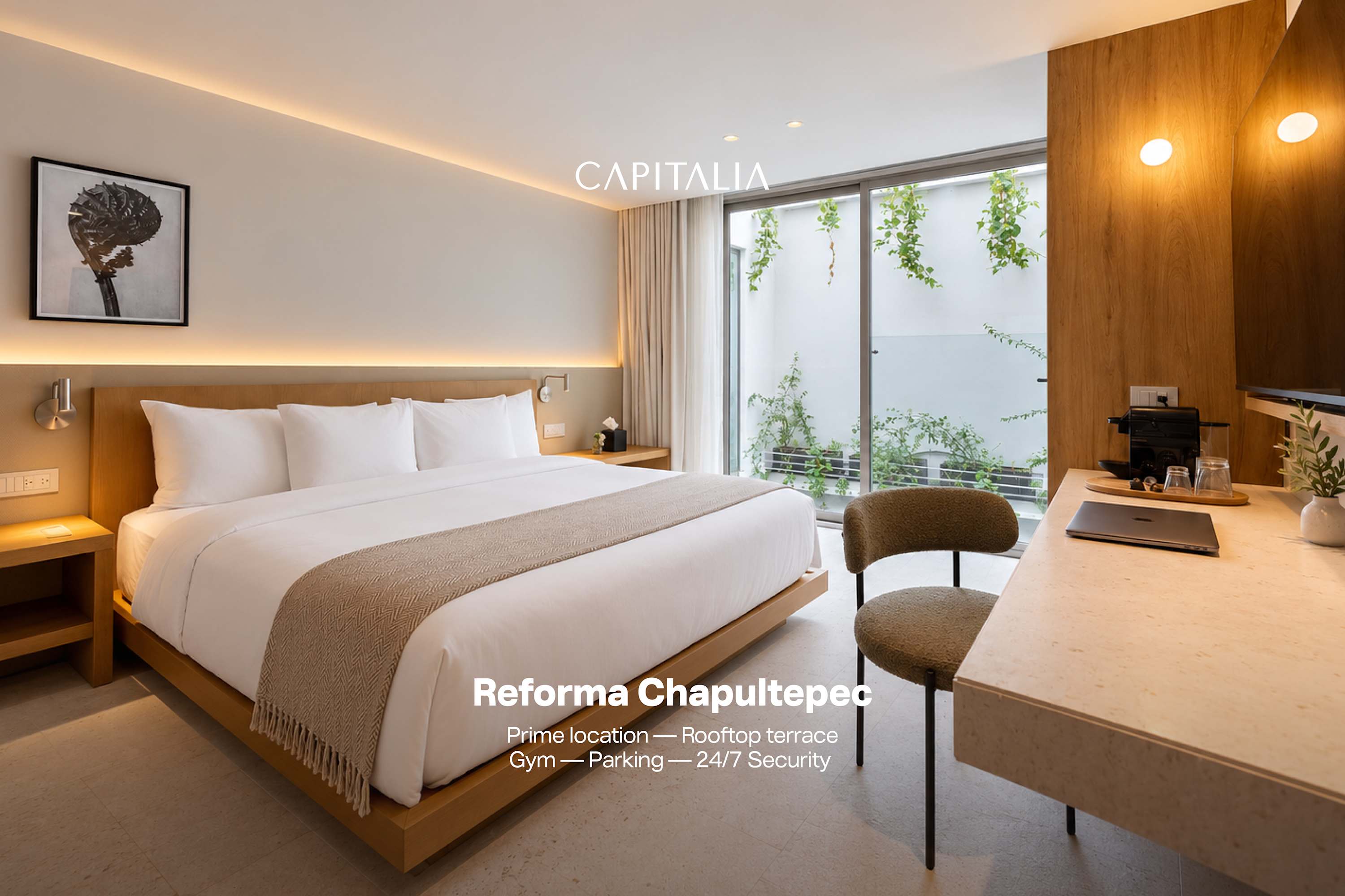 Capitalia | Organic Loft, Gym & Rooftop Views — Ciudad de México, Mexico City — vacation rental
