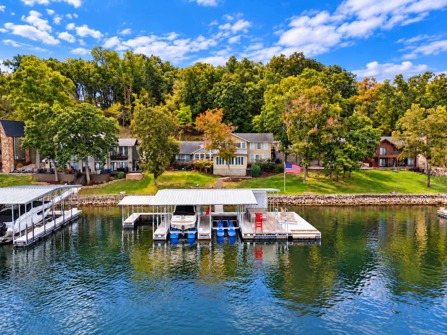 Enjoy the best of lakefront living with beautiful water views and your own private dock​