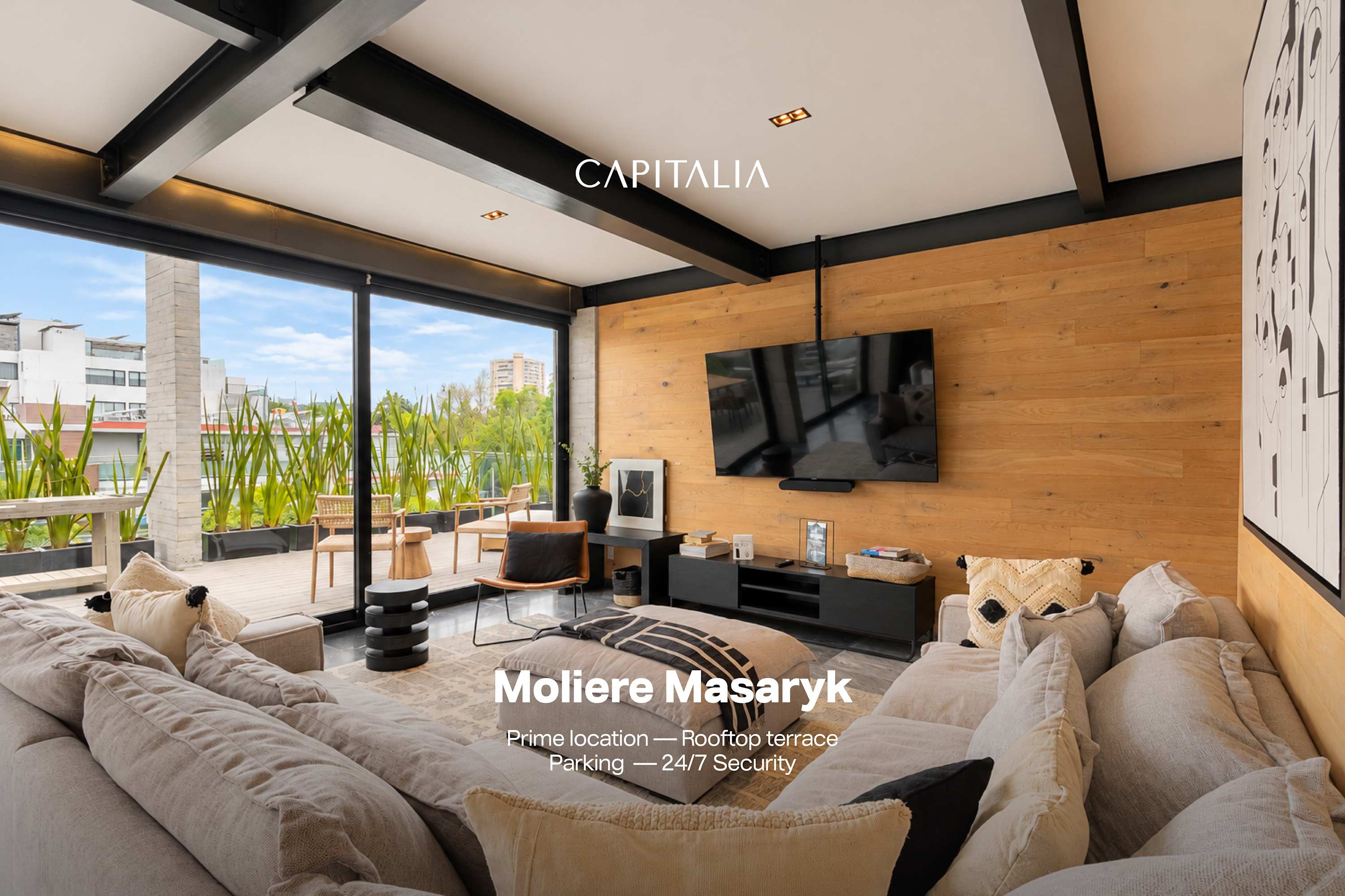 Capitalia | Polanco Penthouse 2BR w/ Open Terrace — Ciudad de México, Mexico City — vacation rental