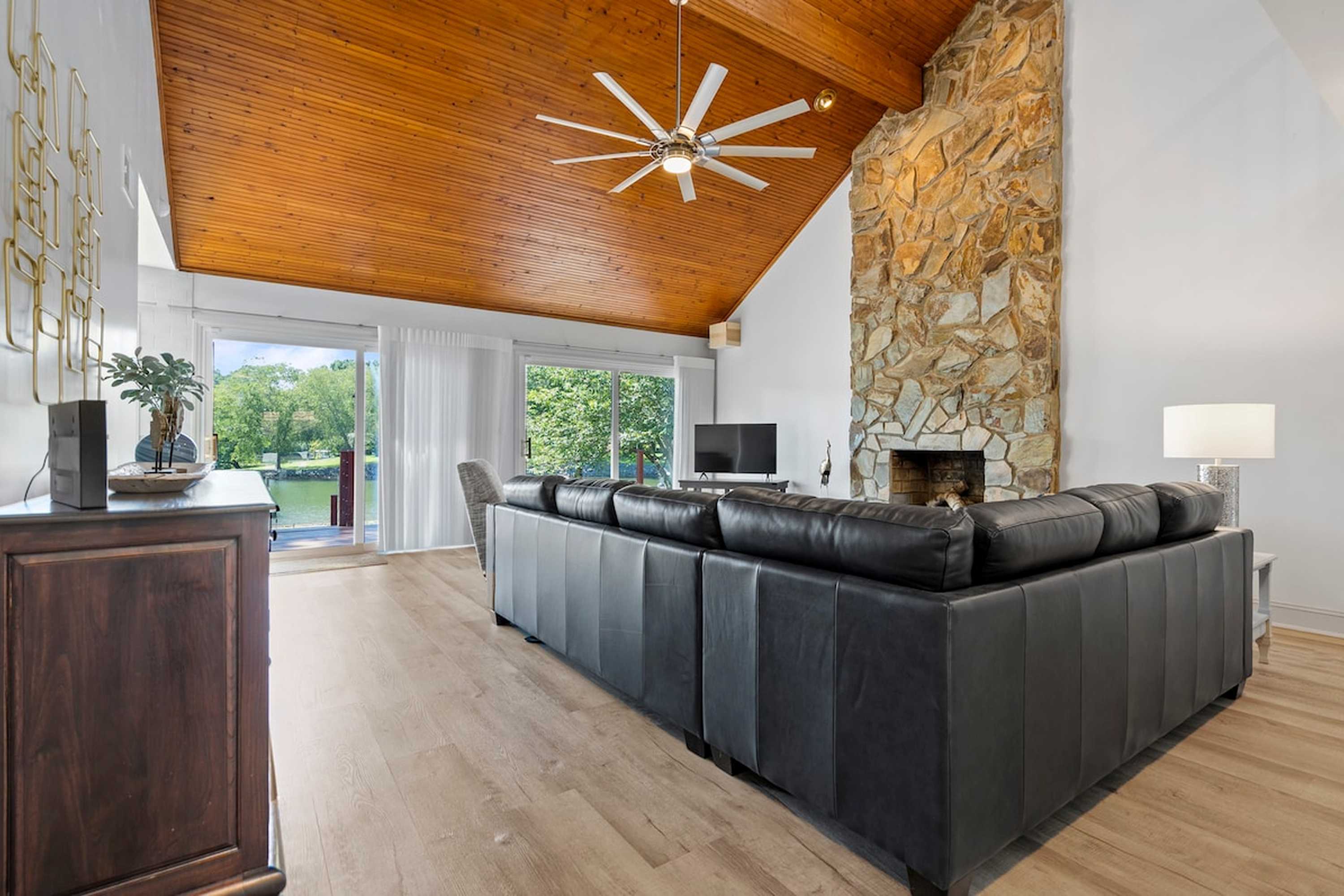 Unwind in the lakeview living room & stream your favorites on the smart TV​.