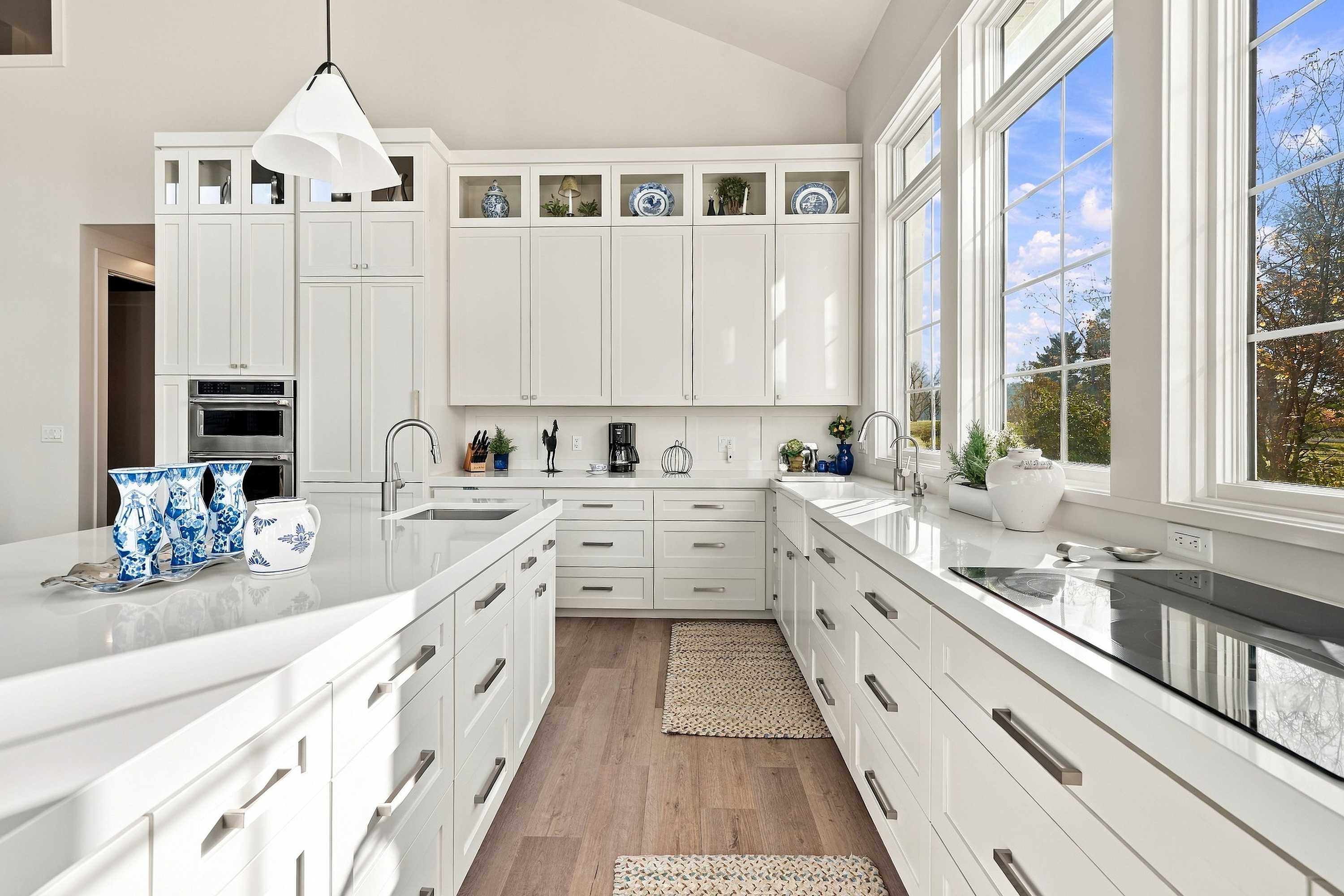 Stir the sauce with a view of the lawn while someone else preps nearby.