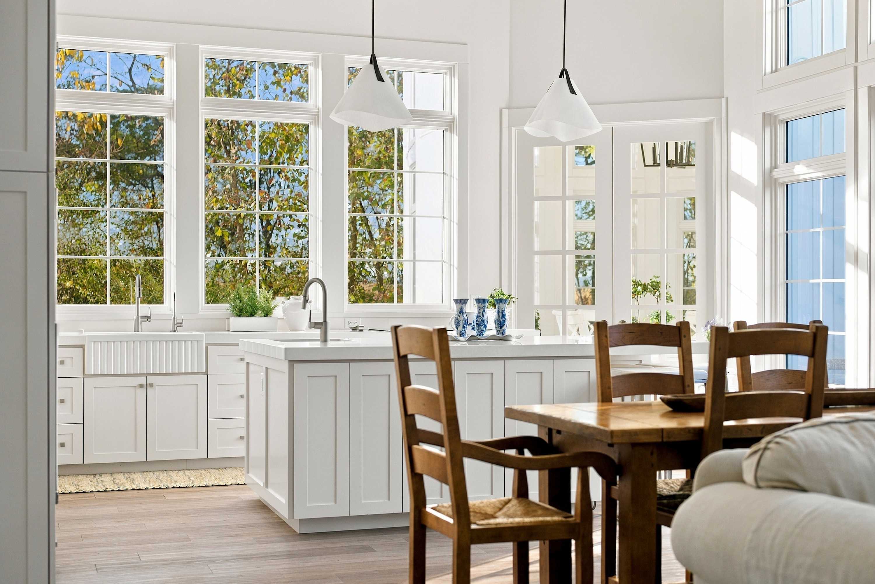 Dish duty comes with a view of the trees. No one will mind.