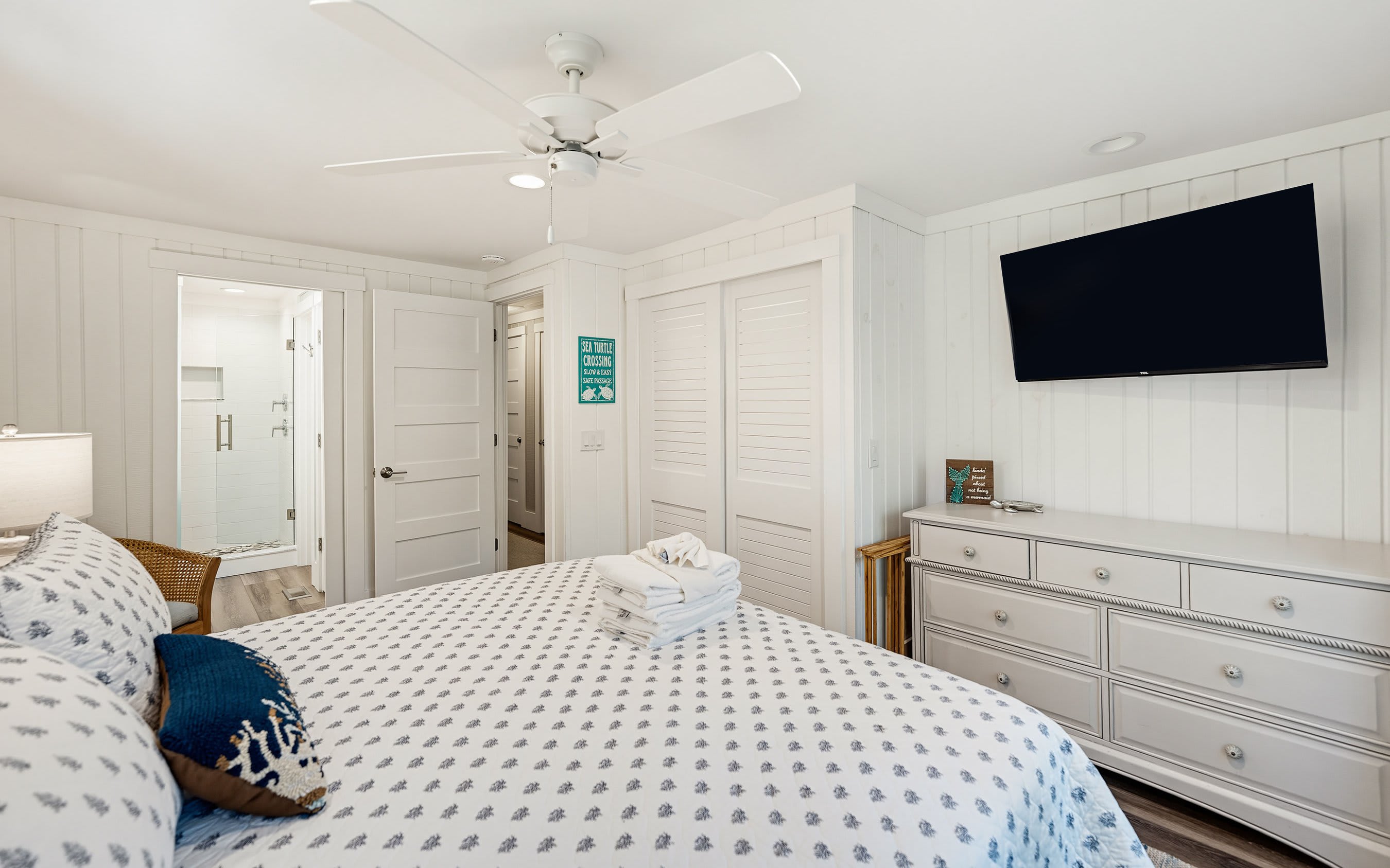 The Primary Suite with King Bed and an Ensuite 