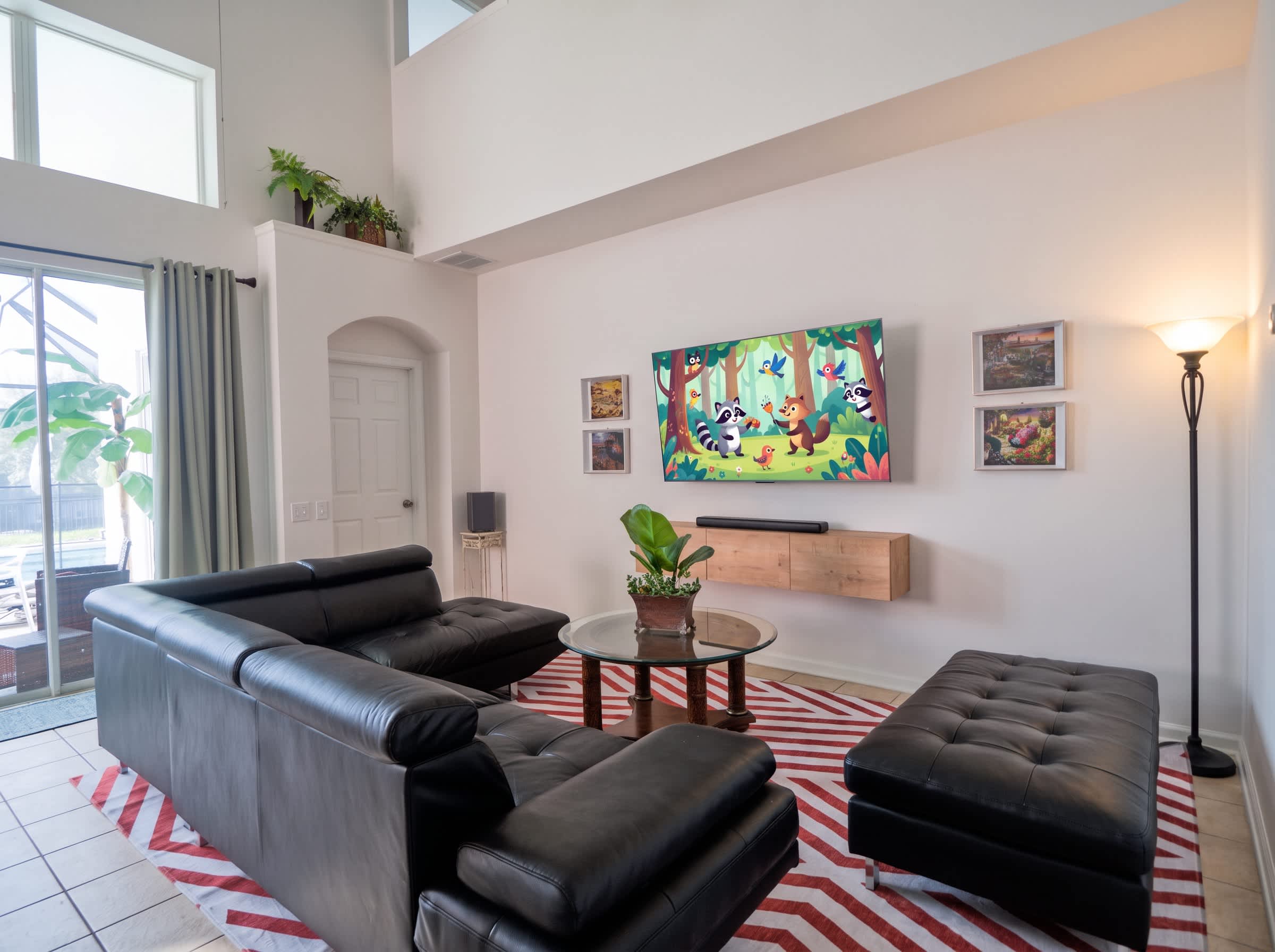 Gather the family for movie nights and relaxation in this inviting living space with a Smart TV​