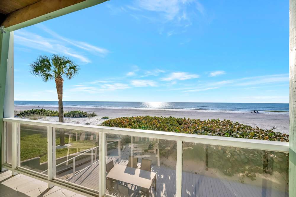Balcony views overlooking dunes and ocean
