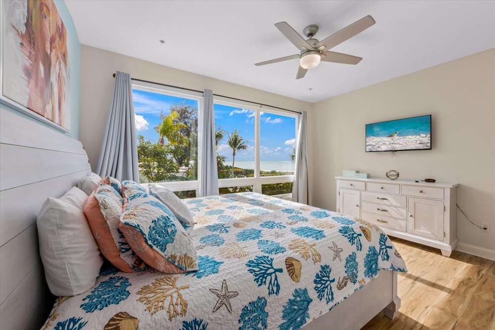 Bedroom with ocean views and natural light