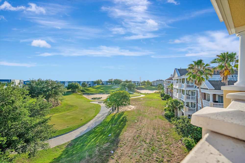 Golf course scenery from your private balcony