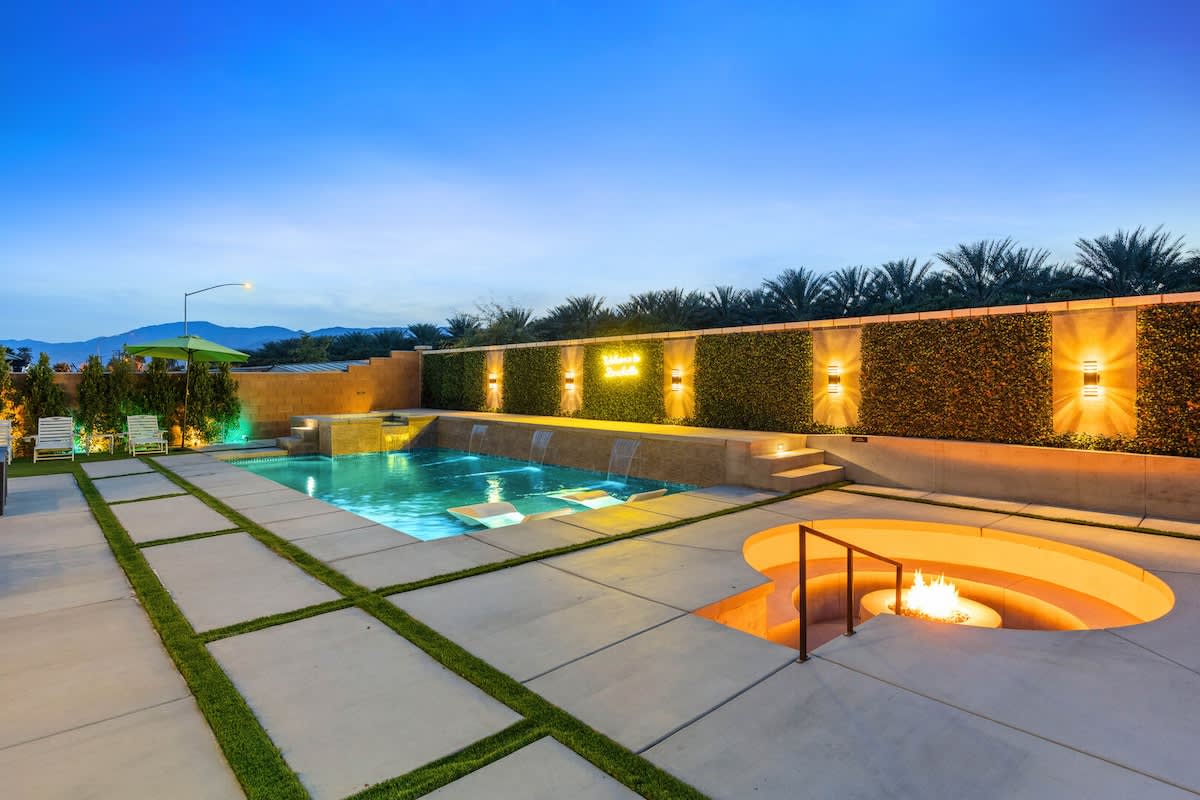 Twilight transforms your backyard.