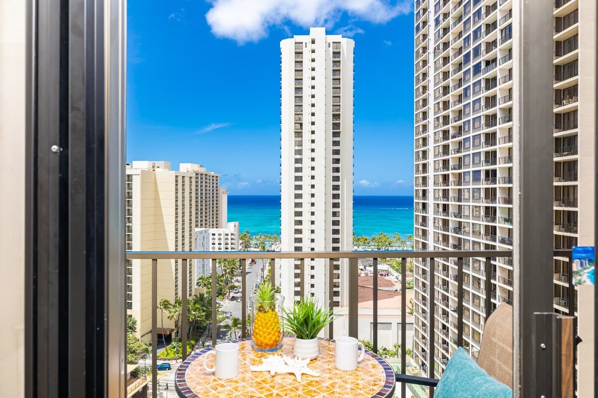 Enjoy beautiful ocean views on the lanai
