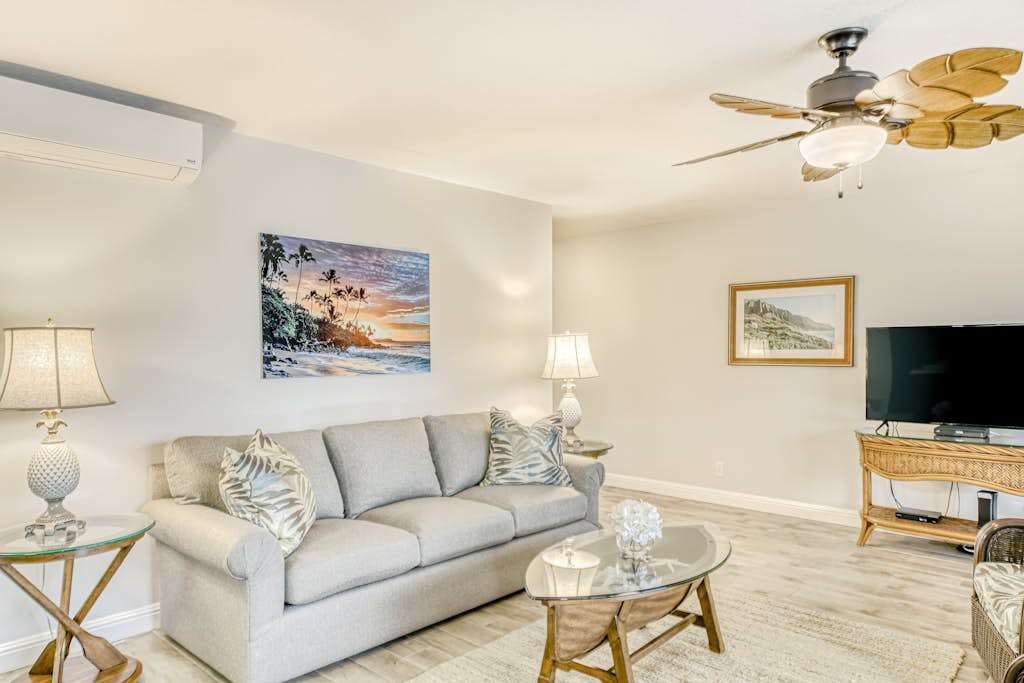 Cozy Living Room With Stylish Coastal Accents