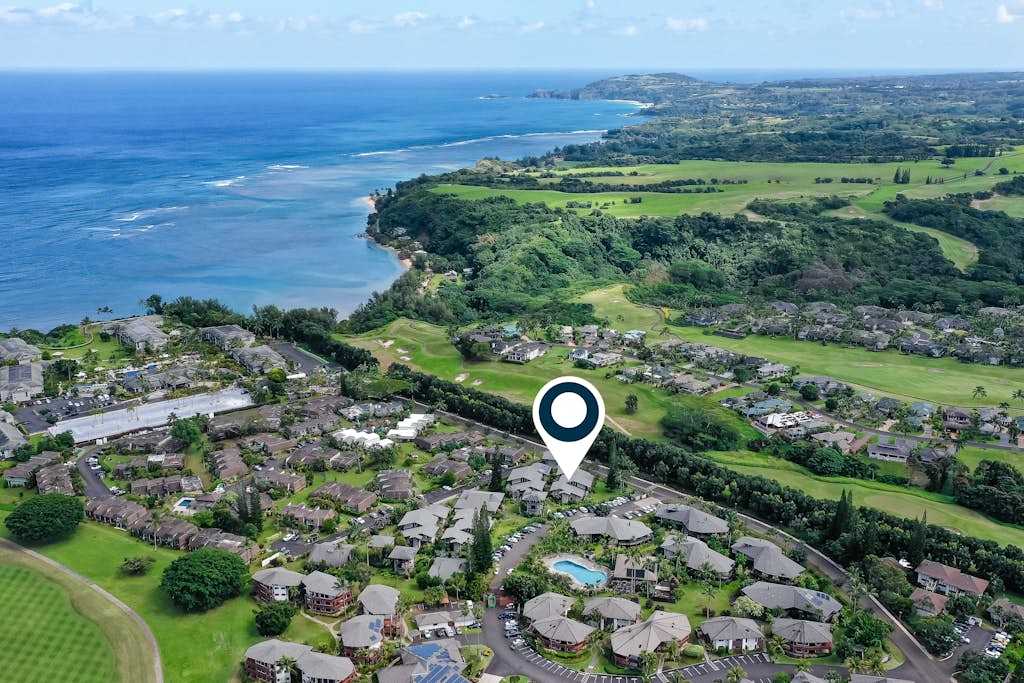 Aerial views of Mauna Kai Resort 