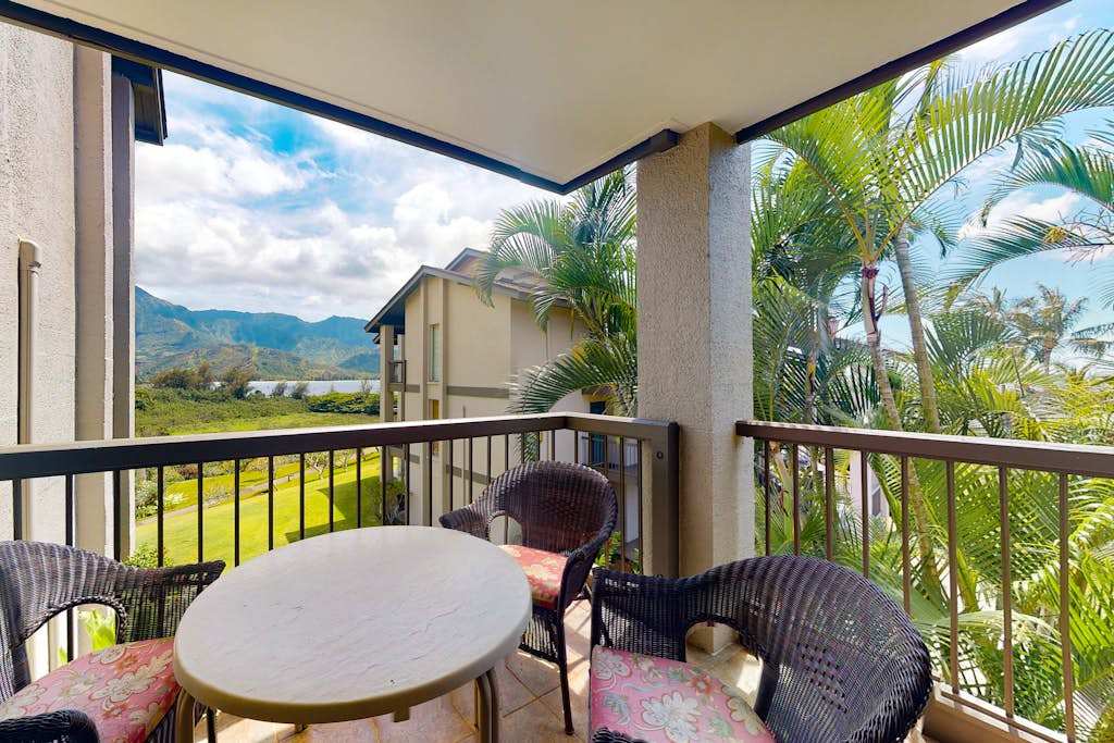 Balcony dining offers outdoor seating, mountain views, and tropical breezes