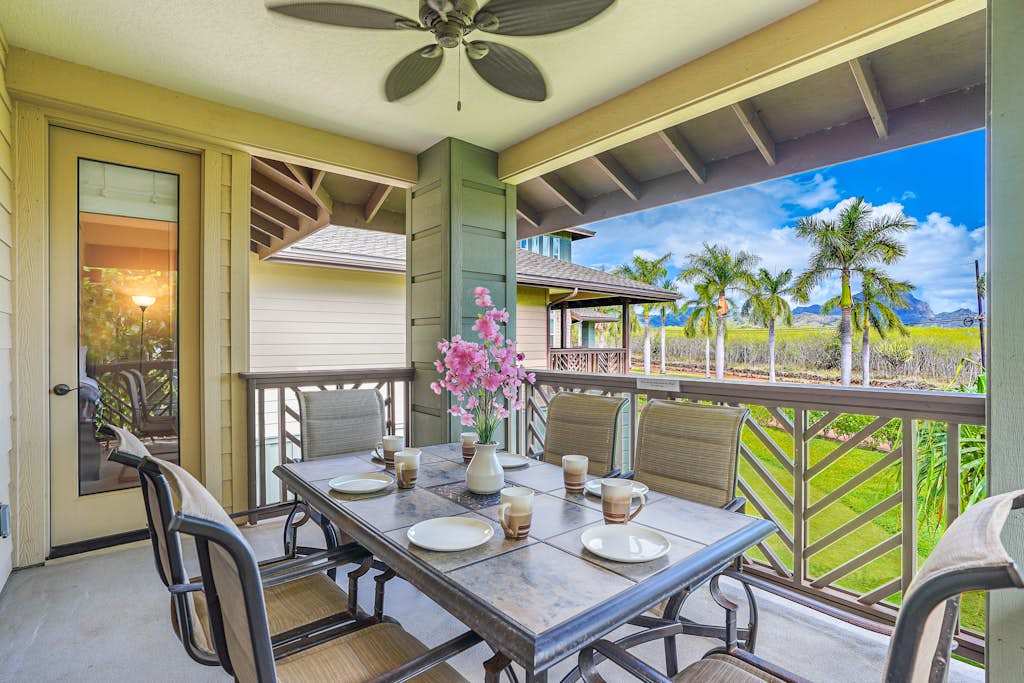 Private Lanai With Tropical Views