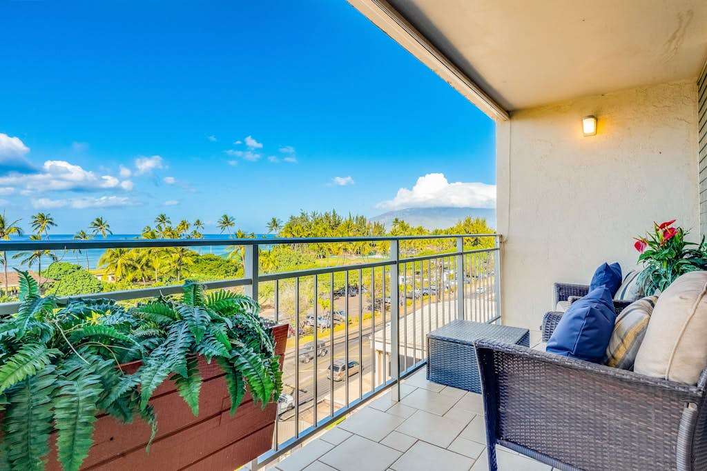  Enjoy the ocean views from your penthouse double lanai balcony.