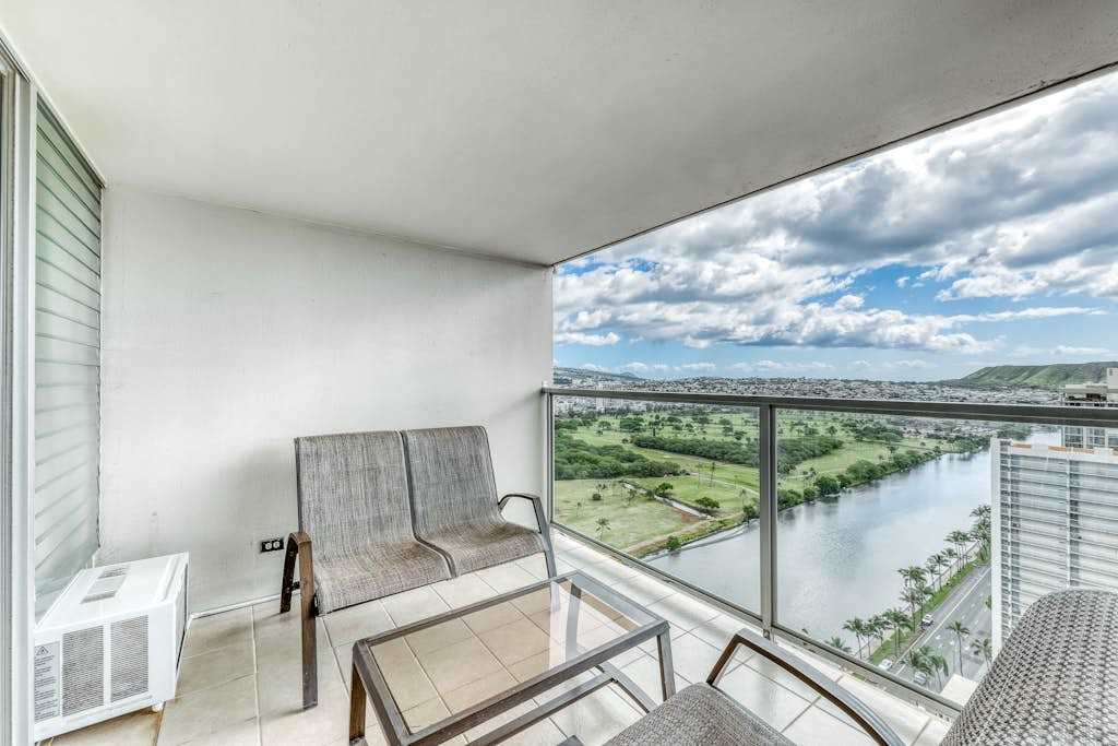 Relax on your private balcony while enjoying panoramic views of the peaceful canal.