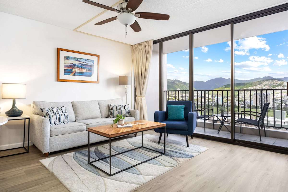Unwind by day and recharge by night on your sleeper sofa in your living area, perfectly positioned to soak in stunning mountain views.