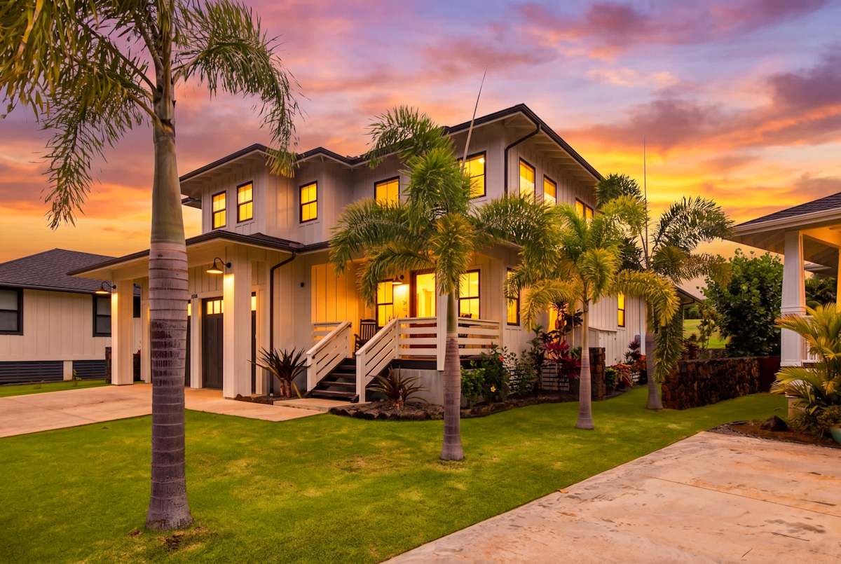 Exterior view with an amazing sunset